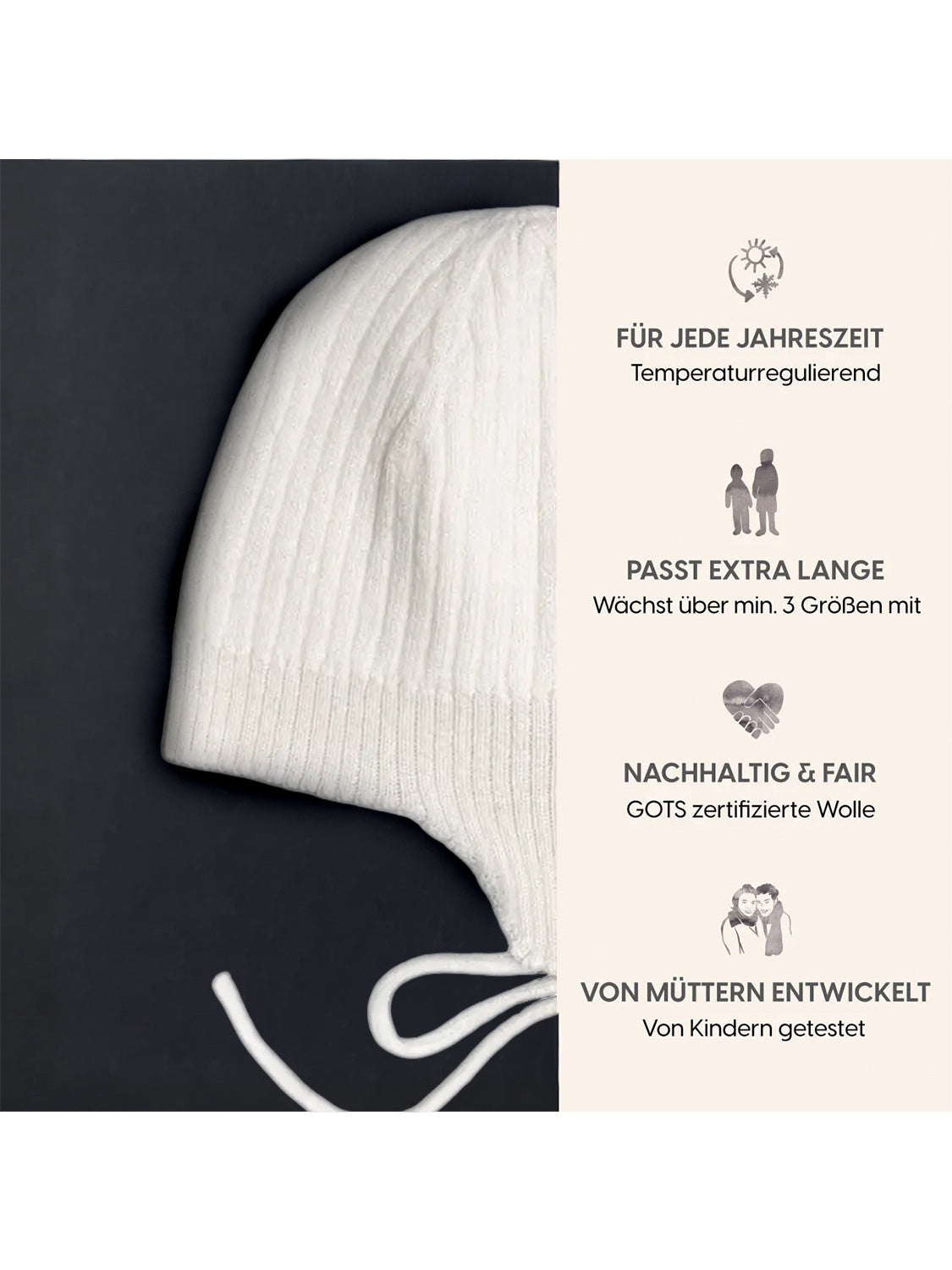 THE WOOLLY BABY HAT - pure