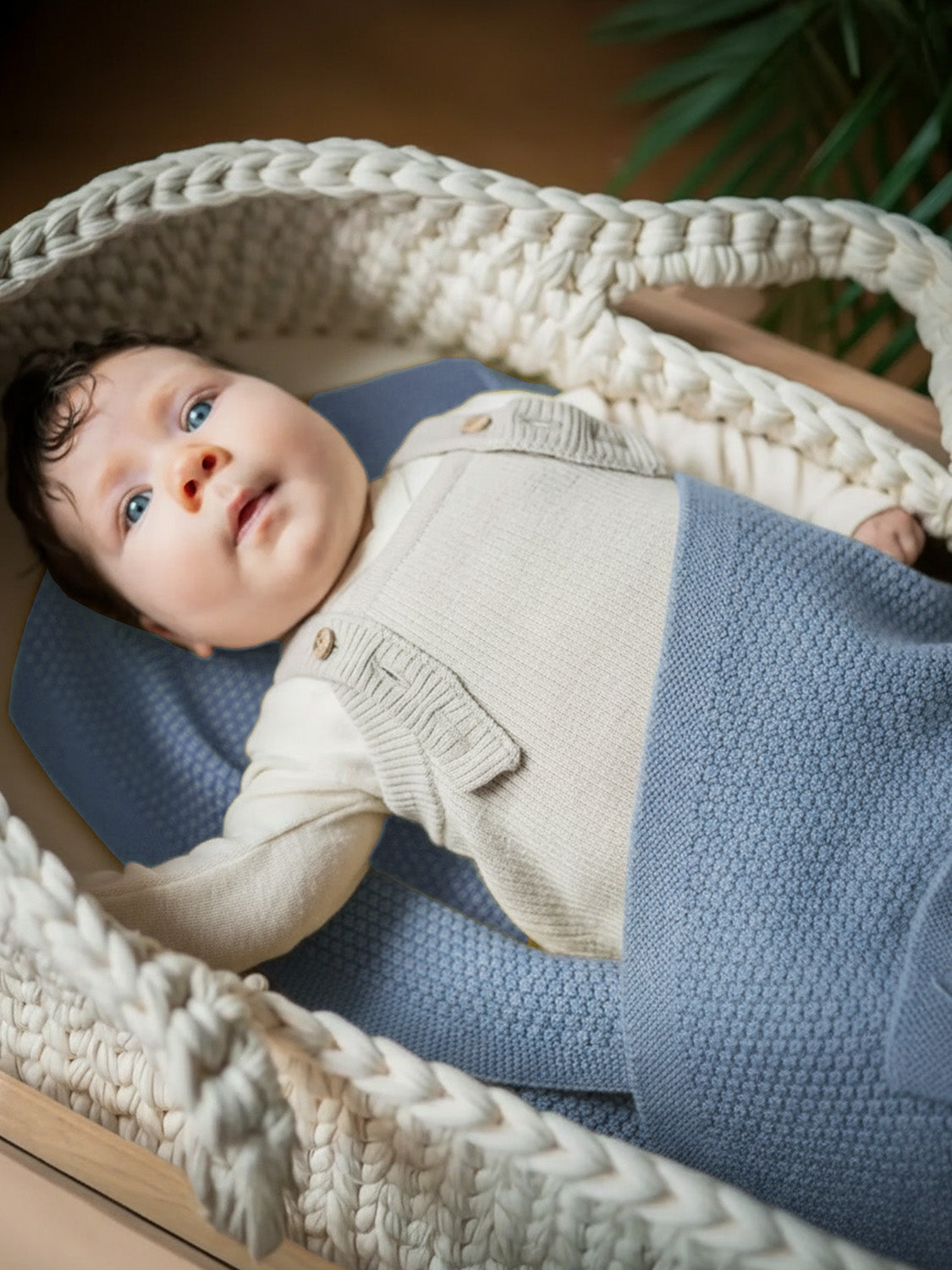 THE WOOLLY BLANKET - blue