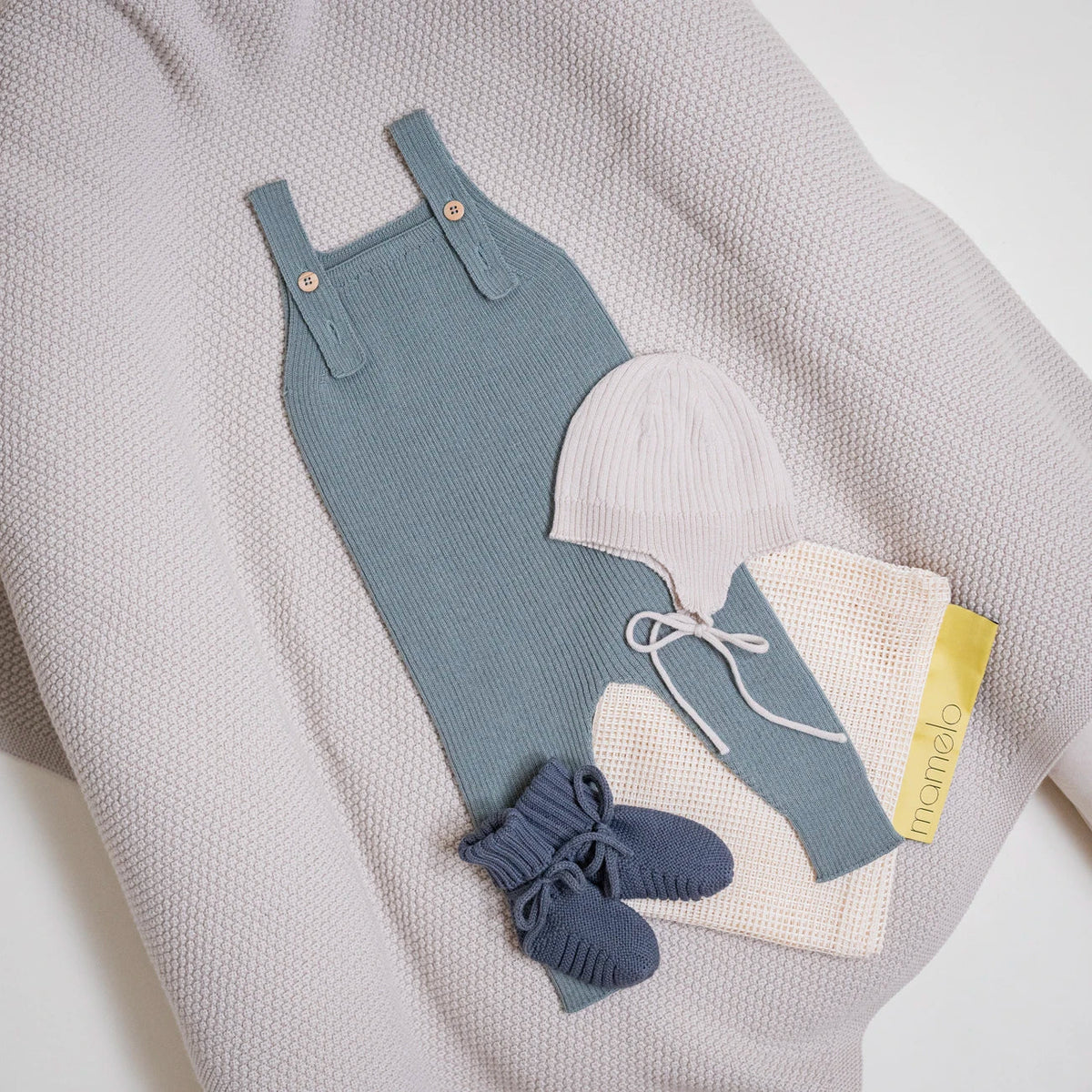 THE WOOLLY BABY BOOTIE - cloud grey
