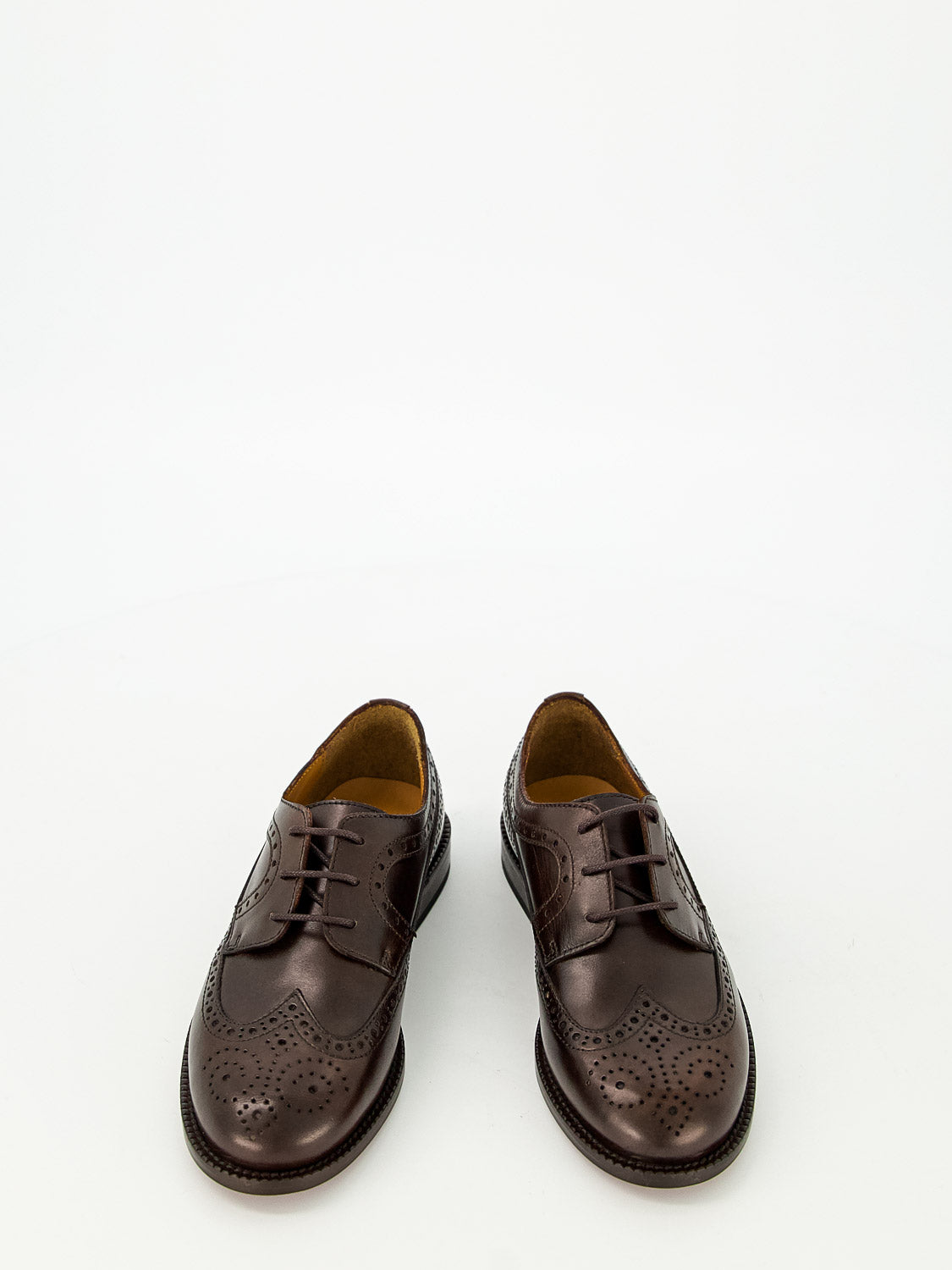 Gallucci Kids Derby Shoes Brown in Brown 1638807447-3306510190-4.jpg | NICKIS.com