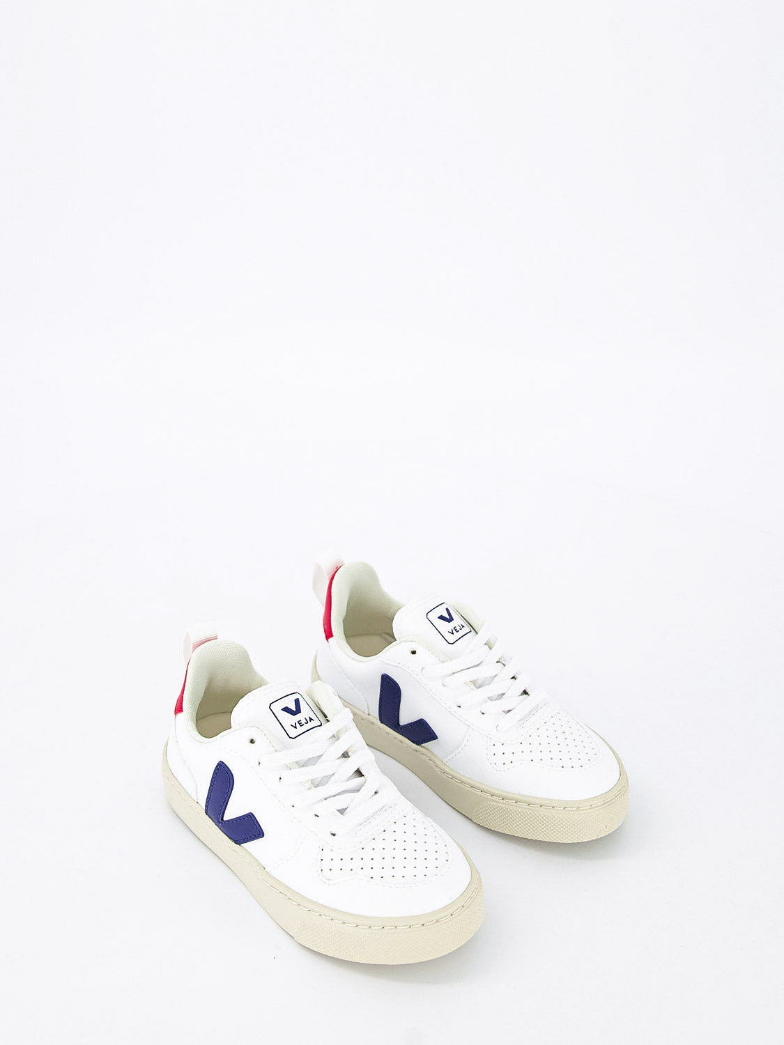 Veja Kids sneakers SMALL V-10 LACES White in White 1643386415-6502345004-5.jpg | NICKIS.com