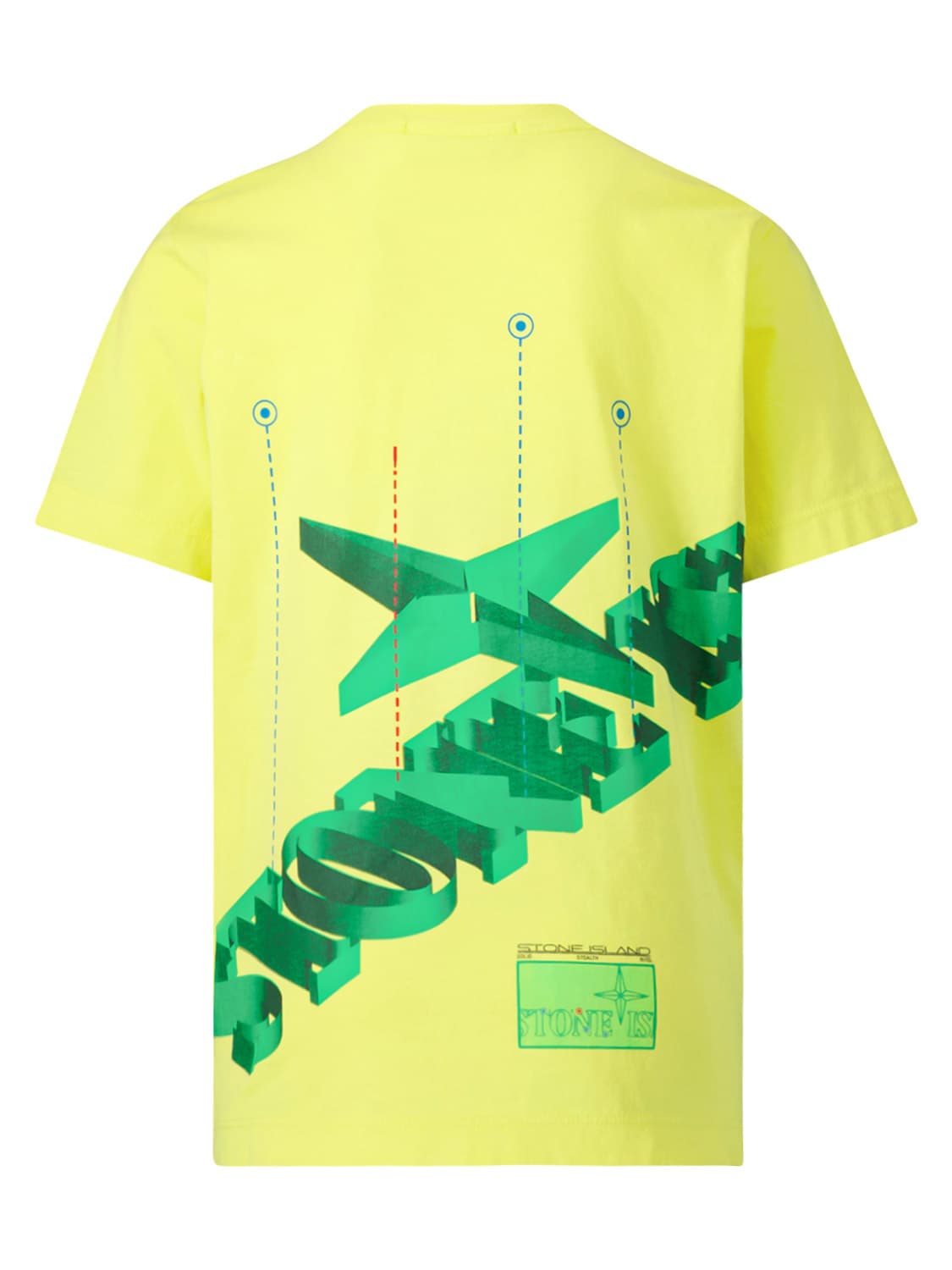 STONE ISLAND JUNIOR Kids t-shirt Yellow in Yellow 1658418261-6601470957-4.jpg | NICKIS.com