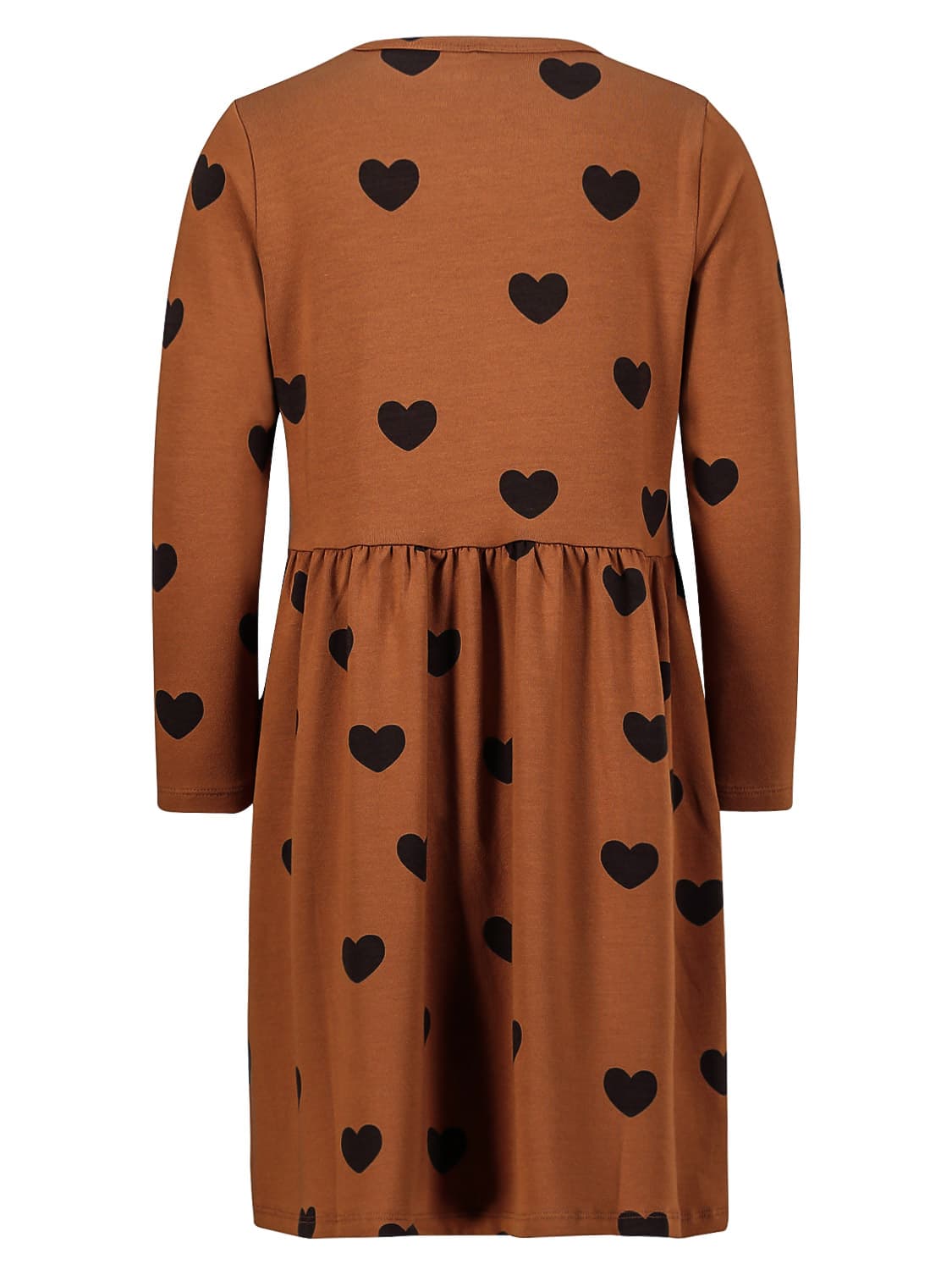 Mini Rodini Kids dress Basic hearts Brown in Brown 1660292971-6607594613-4.jpg | NICKIS.com