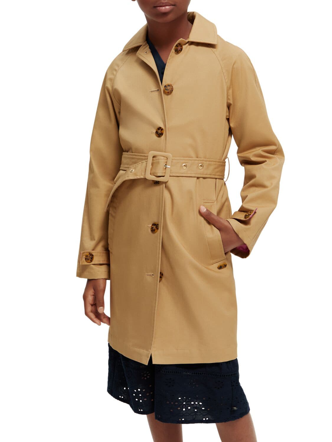 Scotch & Soda Kids Trenchcoat Camel in Camel 1676660946-6708081266-7.jpg | NICKIS.com