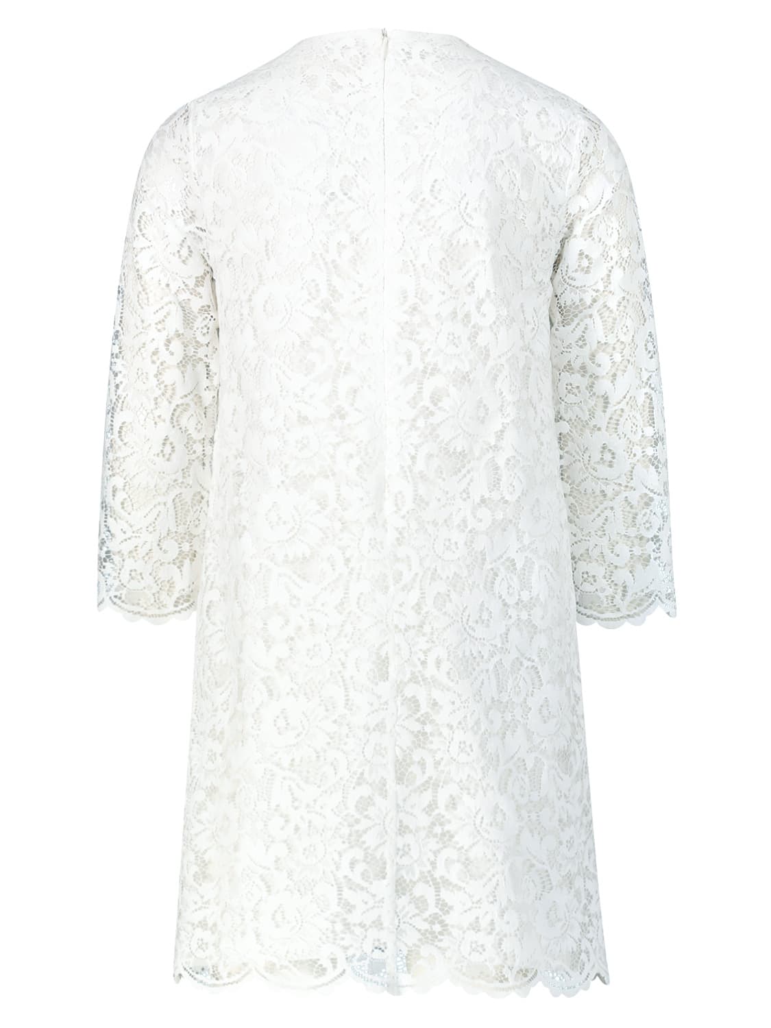 Il Gufo Kids dress White in White 1677251107-6702941912-4.jpg | NICKIS.com