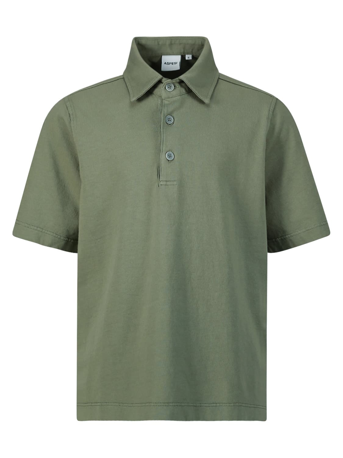 Aspesi Kids Polo Shirt Olive Green in Olive Green 1677251251-6706326736-1.jpg | NICKIS.com