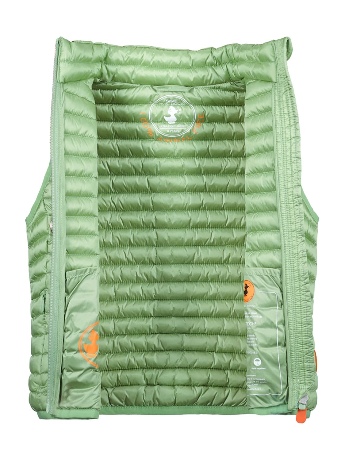 Save the Duck Kids vest Ava Olive Green in Olive Green 1678121506-6704298986-5.jpg | NICKIS.com