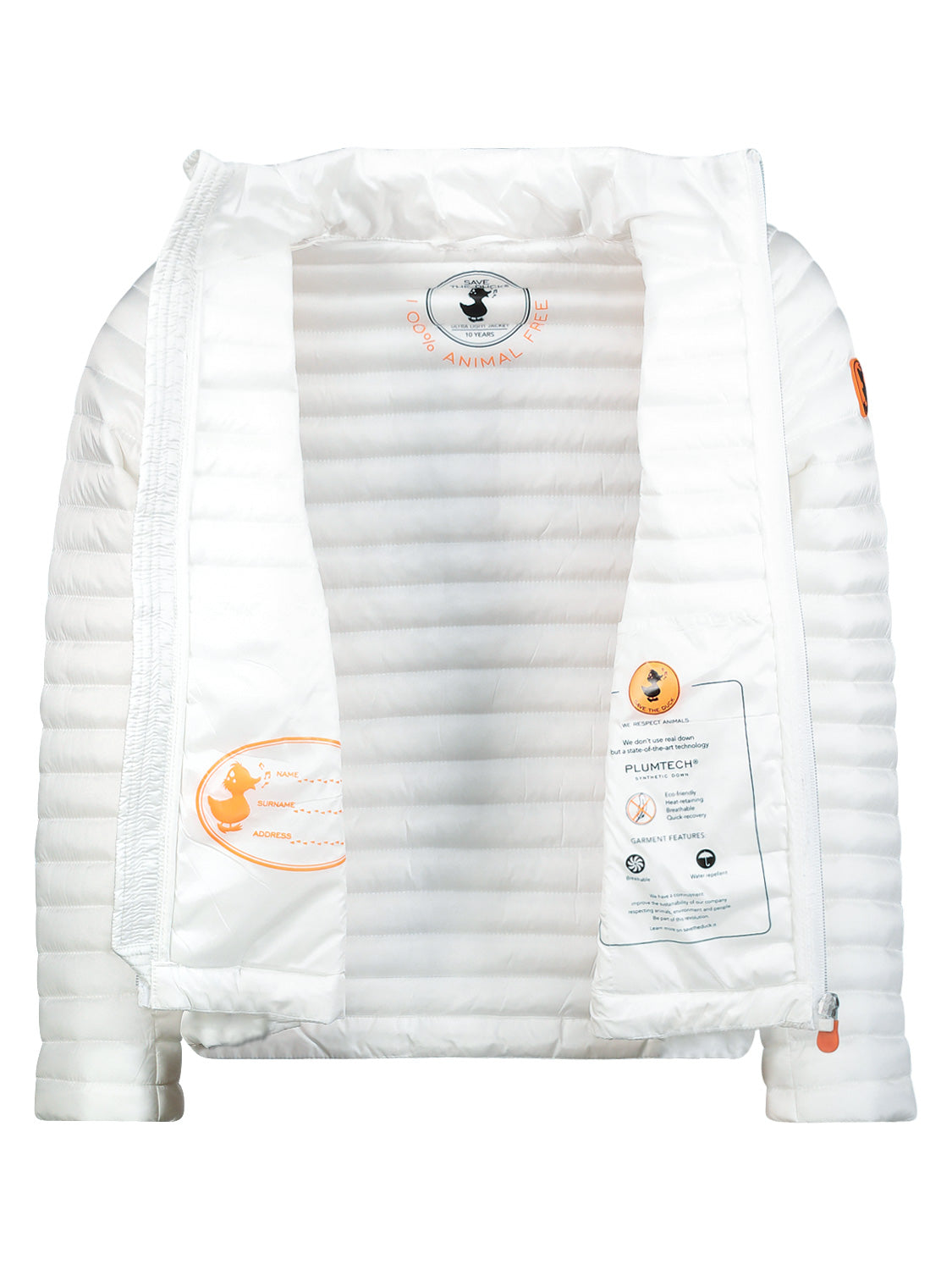 Save the Duck Kids Lightweight jacket Lola White in White 1680020443-6709897242-6.jpg | NICKIS.com