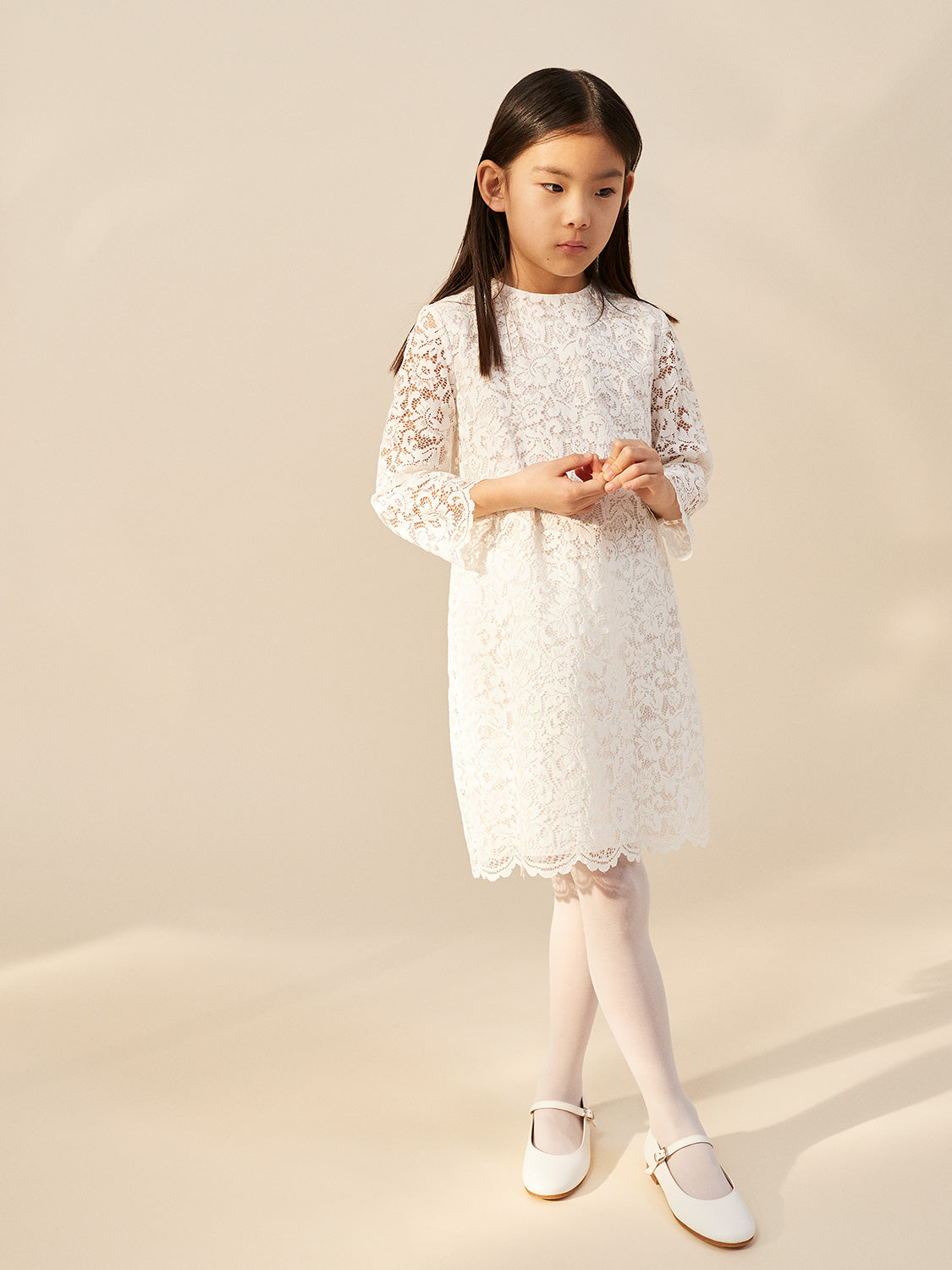 Il Gufo Kids dress White in White 1680796680-6702941912-2.jpg | NICKIS.com