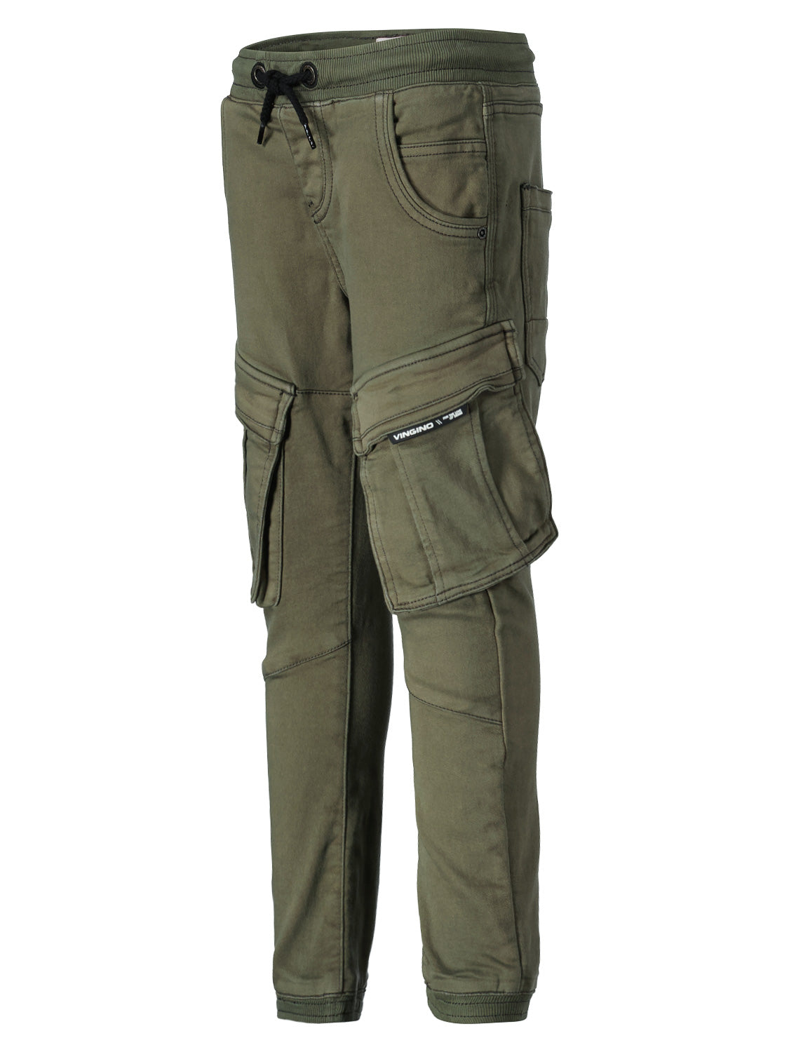 Vingino Kids Cargo Trousers Carlos Olive Green in Olive Green 1684834471-6803670670-4.jpg | NICKIS.com