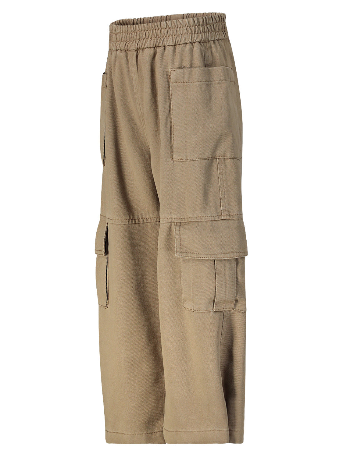 Monnalisa Kids Cargo Trousers Beige in Beige 1685968608-6804400073-4.jpg | NICKIS.com