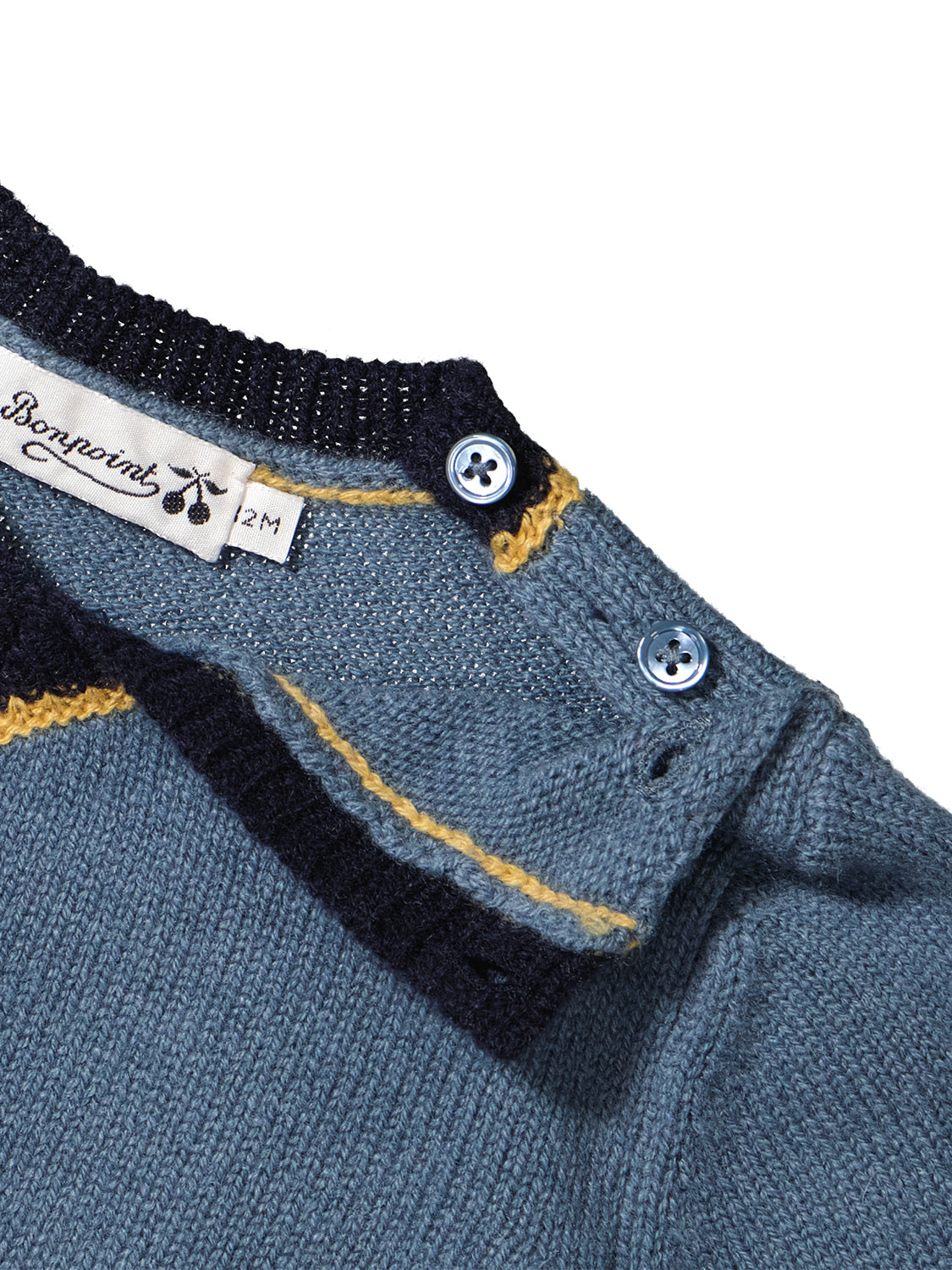 Bonpoint Kids Cashmere sweater Turbo Blue in Blue 1688397512-6800630721-5.jpg | NICKIS.com