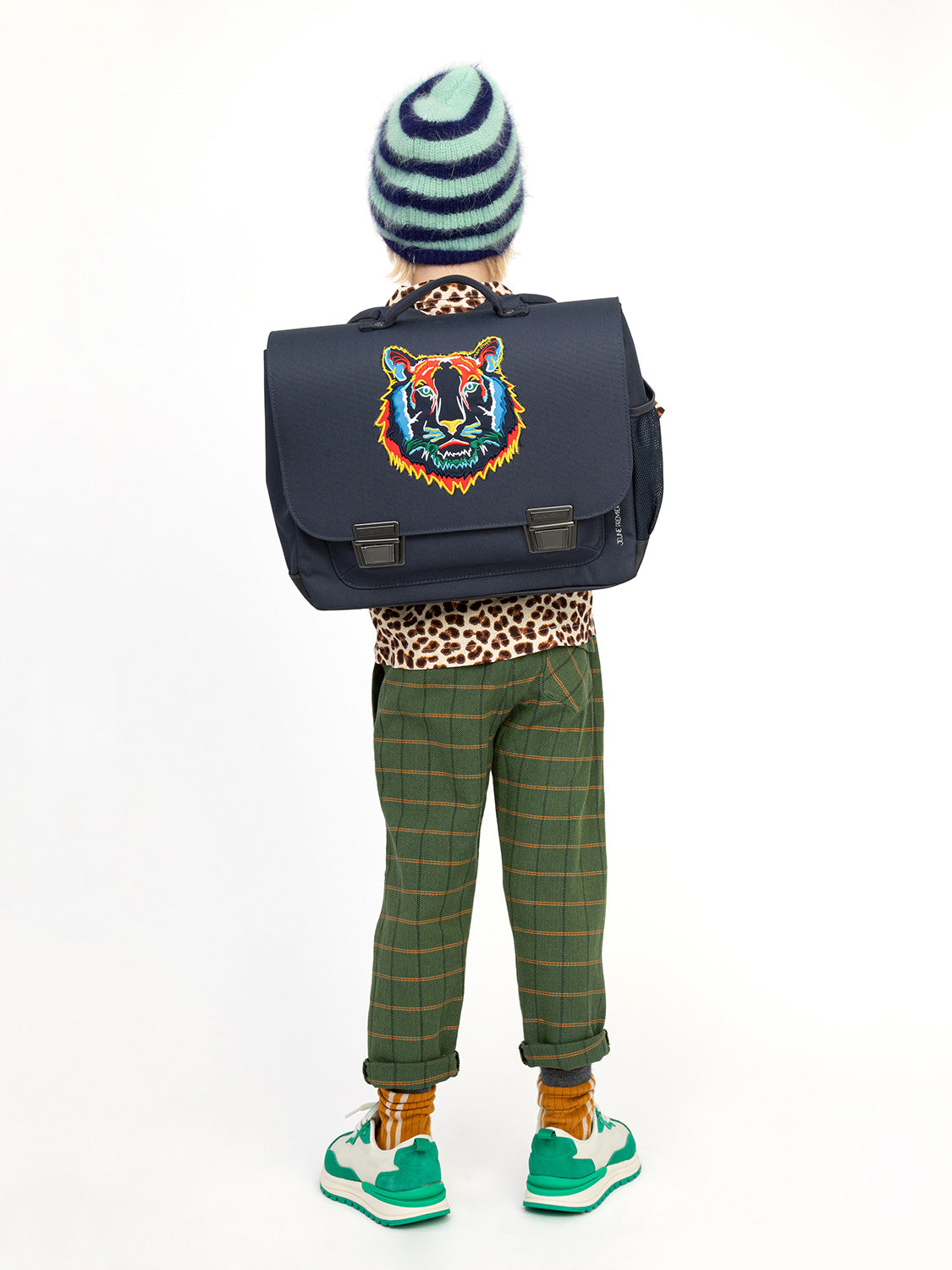 Jeune Premier Kids Satchels Classic Midi Tiger Navy  in  1688400524-6800234260-8.jpg | NICKIS.com