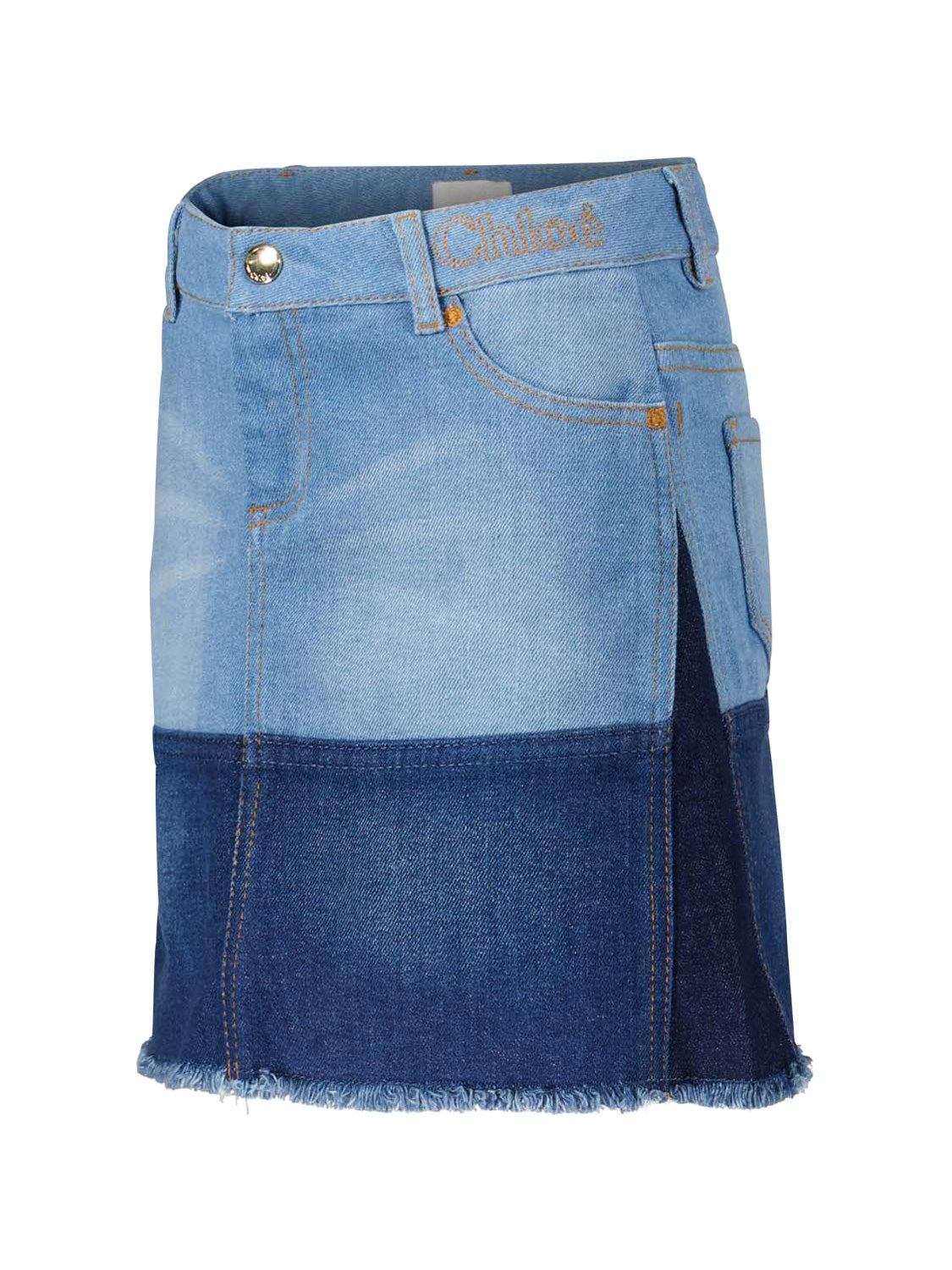 Chloé Kids skirt Blue in Blue 1691673368-6807111037-4.jpg | NICKIS.com