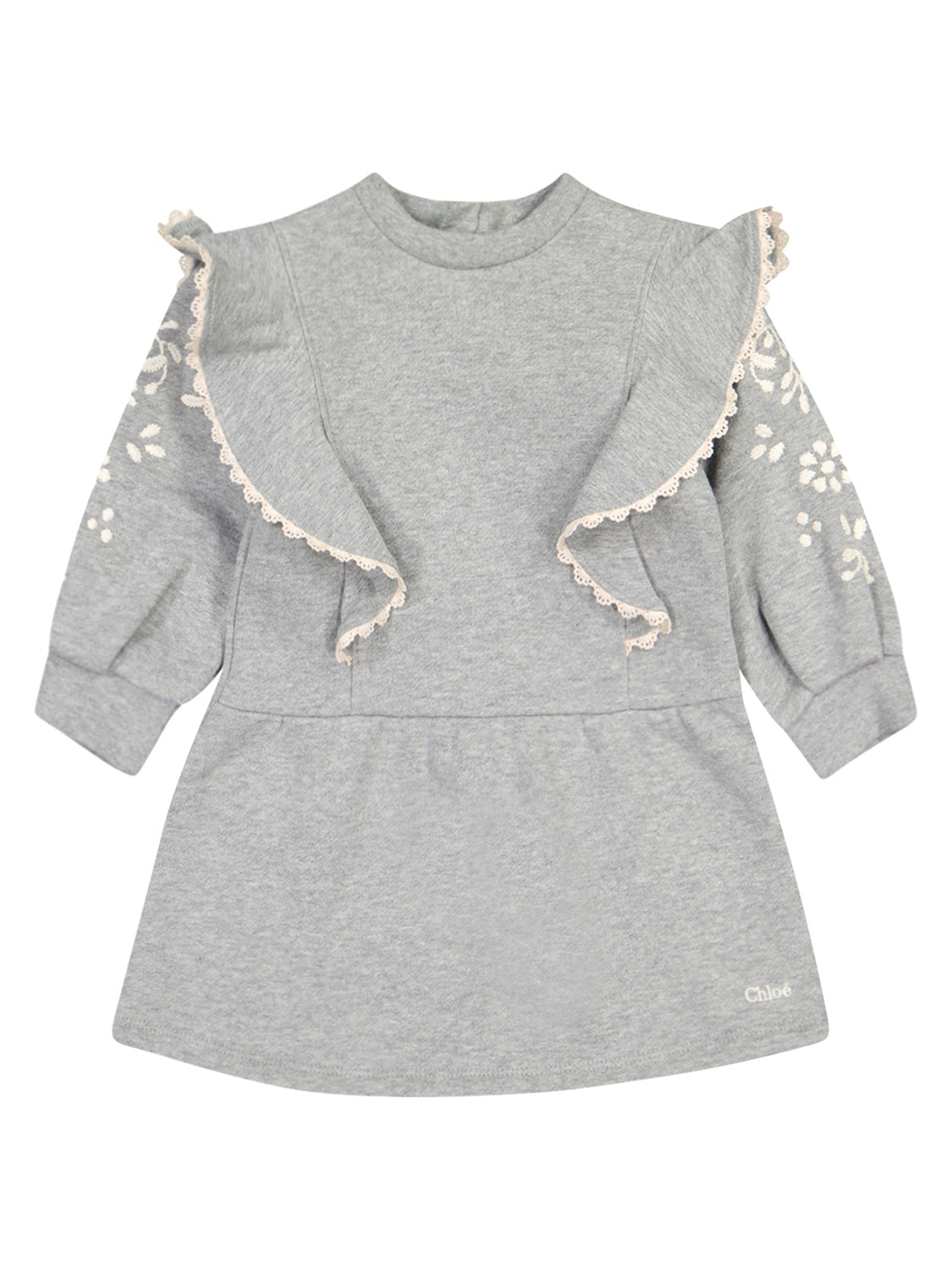 Chloé Kids dress Grey in Grey 1692196753-6800639390-1.jpg | NICKIS.com