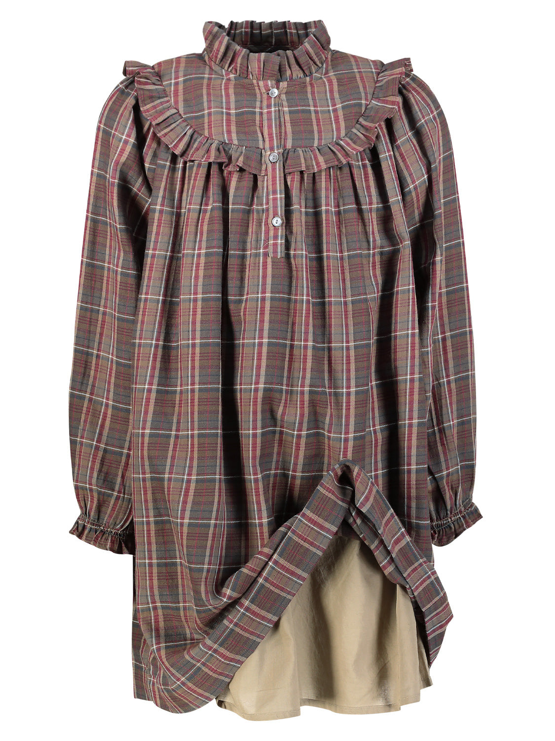 Bonpoint Kids dress Tish Khaki in Khaki 1692262600-6802313623-5.jpg | NICKIS.com