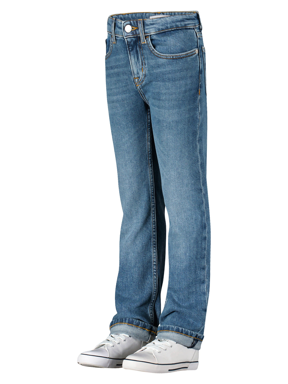 Calvin Klein Kids jeans Hr Straight Auth Dark Blue Blue in Blue 1692798490-6802607536-5.jpg | NICKIS.com