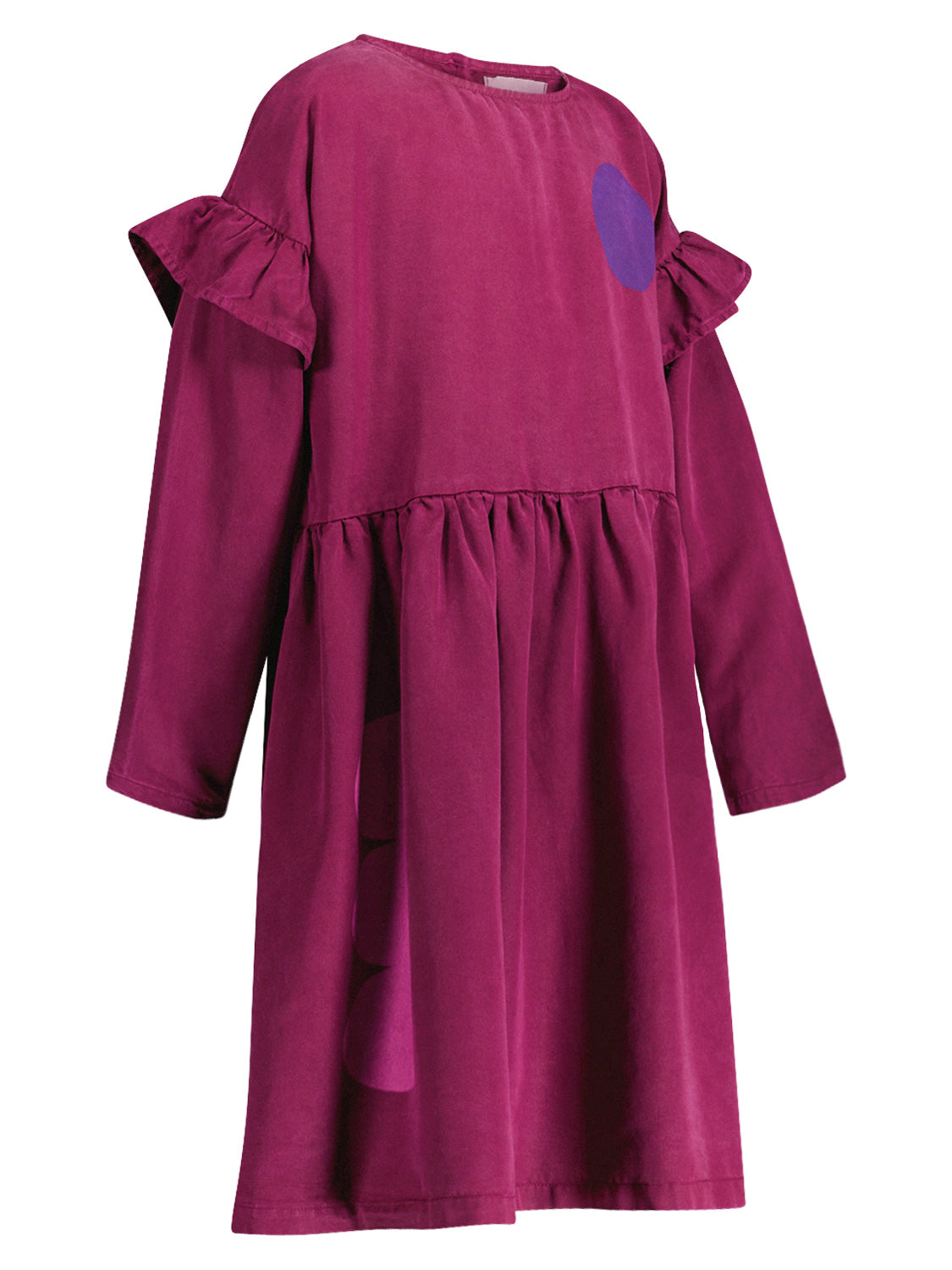 Bobo Choses Kids dress Geometric Shapes Burgundy in Burgundy 1692798530-6807422497-5.jpg | NICKIS.com