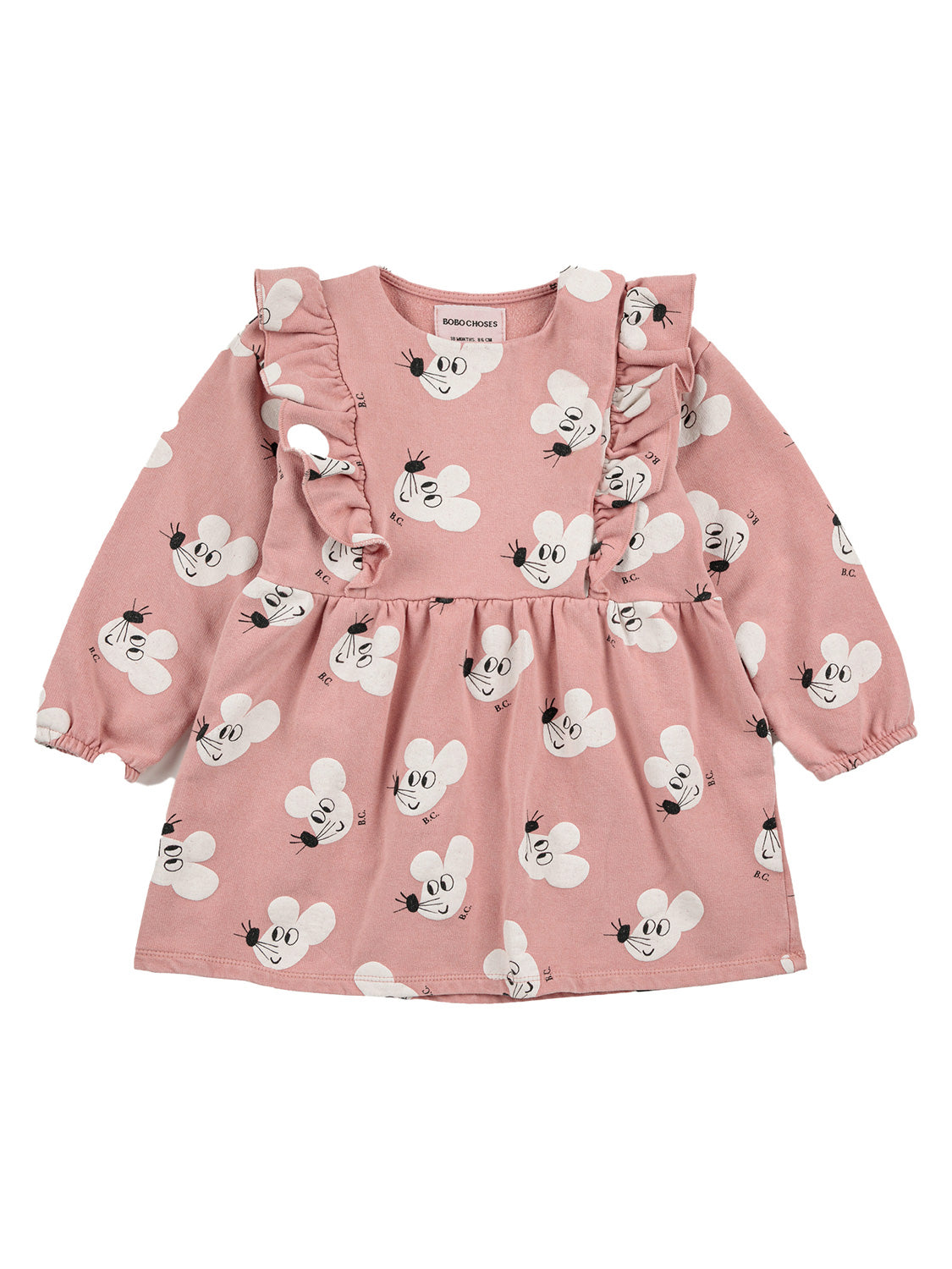 Bobo Choses Kids dress Mouse Apricot in Apricot 1693324206-6804209273-1.jpg | NICKIS.com