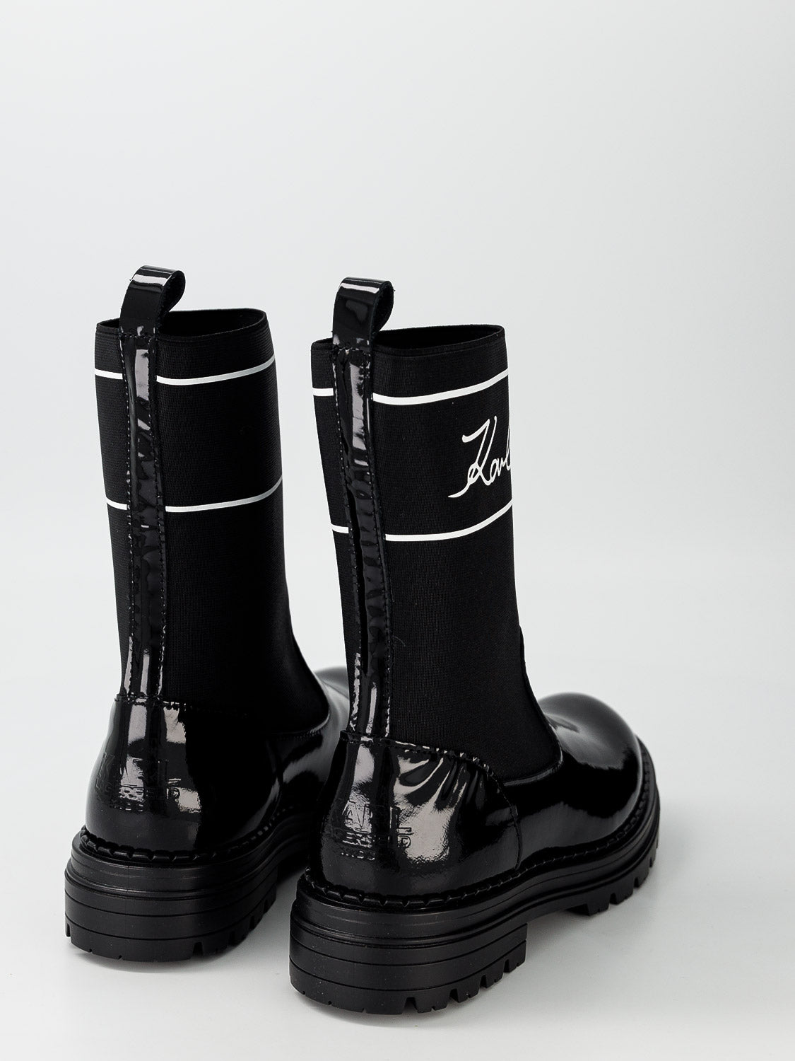 KARL LAGERFELD Kids Signature Ankle Sock Boots