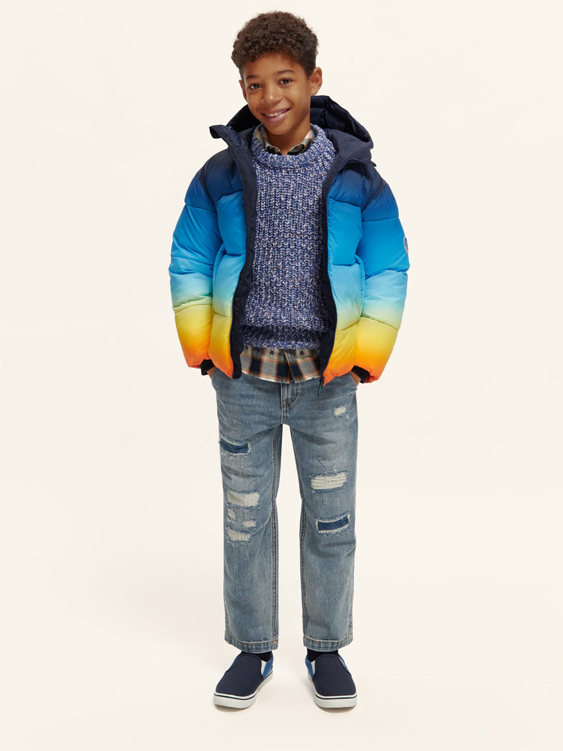 Scotch & Soda Kids winter jacket Blue in Blue 1695396011-6801102475-2.jpg | NICKIS.com