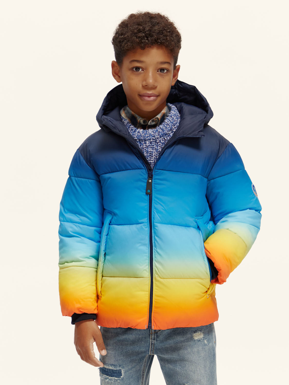 Scotch & Soda Kids winter jacket Blue in Blue 1695396012-6801102475-8.jpg | NICKIS.com