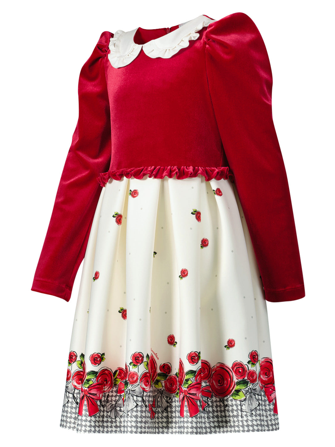 Monnalisa Kids dress Red in Red 1697040178-6803864249-5.jpg | NICKIS.com