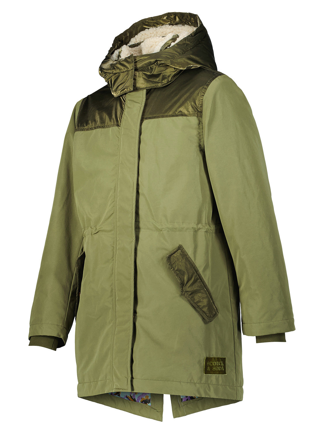 Scotch & Soda Kids parka Olive Green in Olive Green 1697814750-6809934820-4.jpg | NICKIS.com