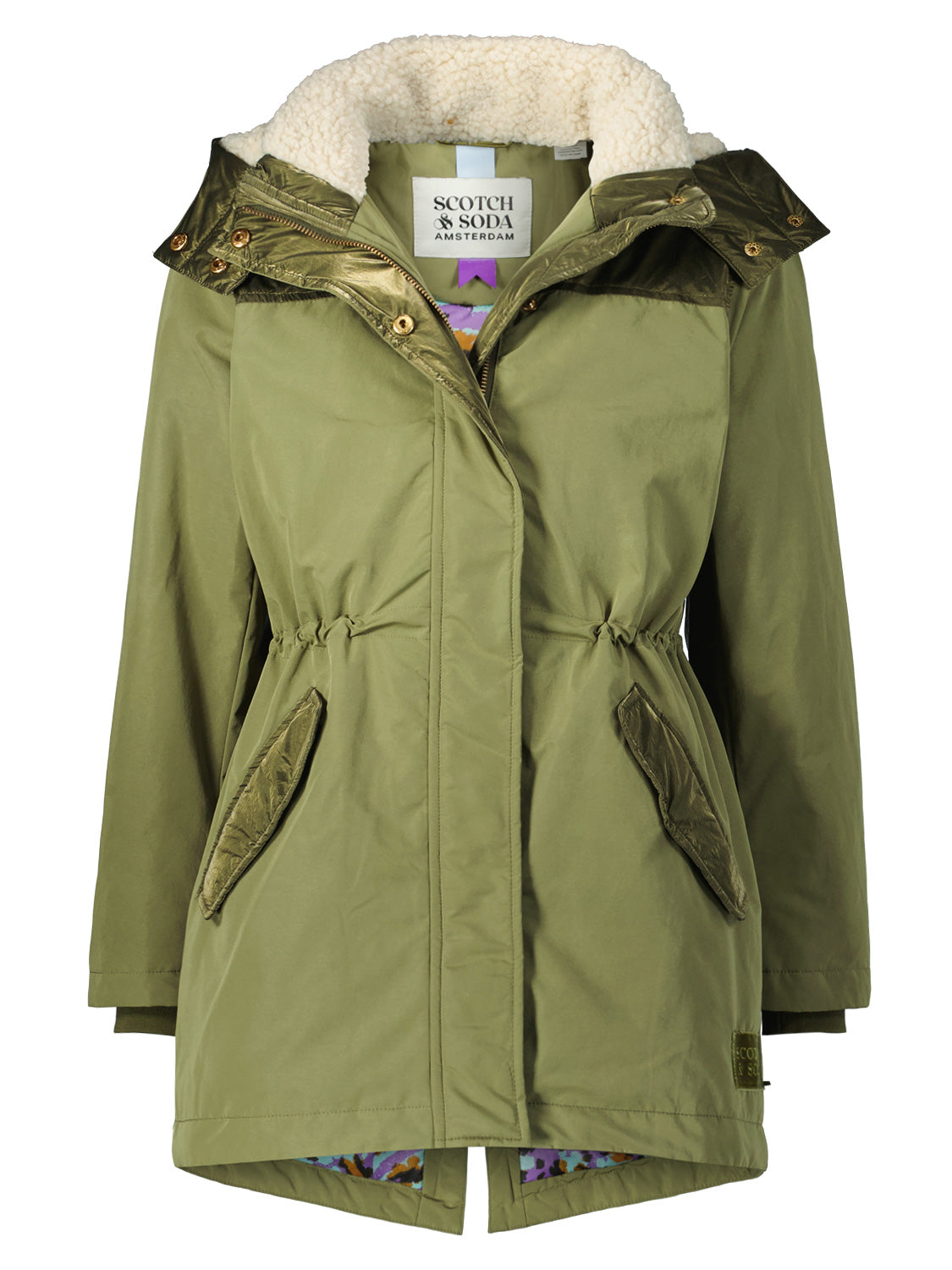 Scotch & Soda Kids parka Olive Green in Olive Green 1697814751-6809934820-6.jpg | NICKIS.com