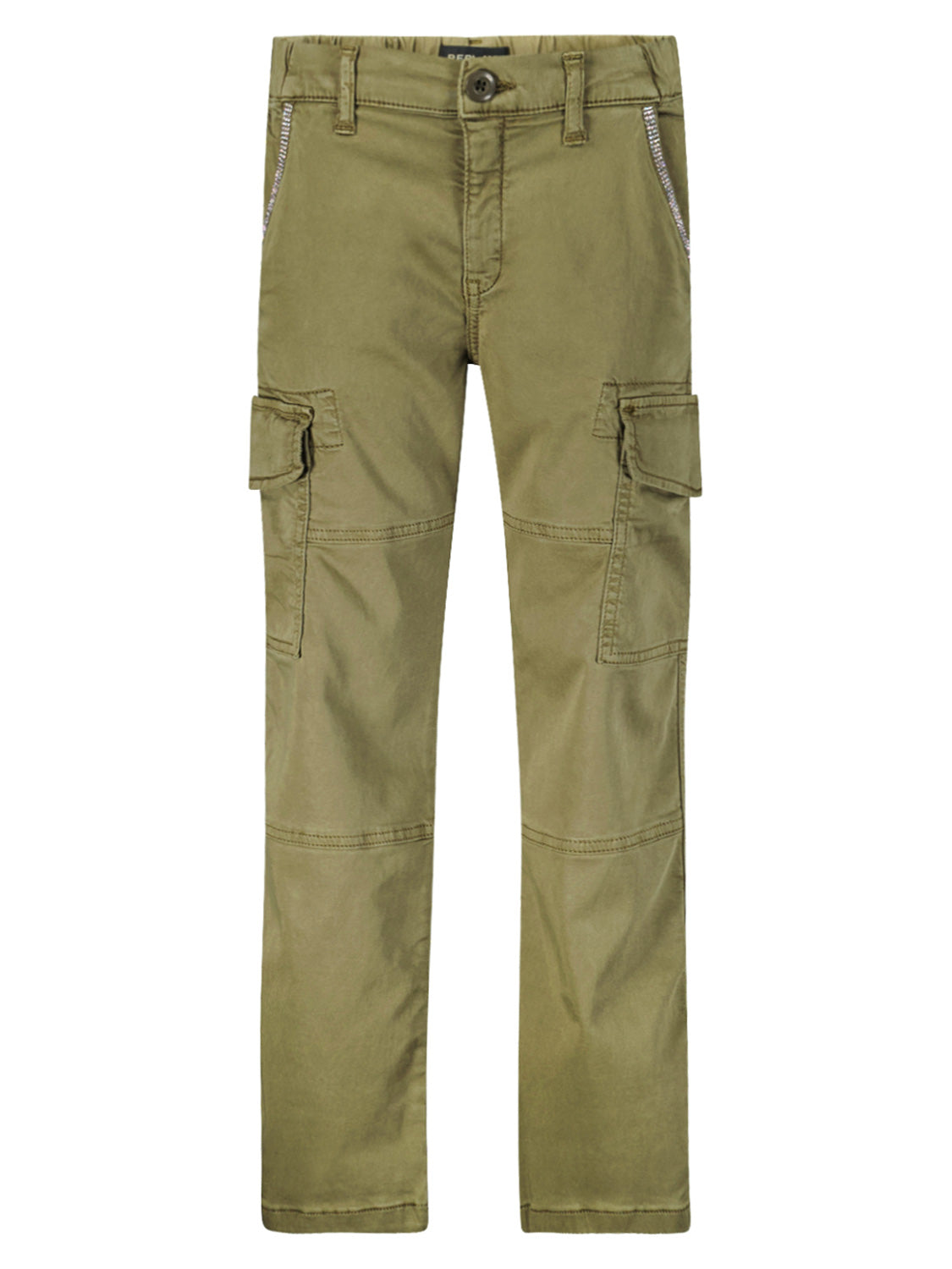 Replay & Sons Kids Cargo Trousers Olive Green in Olive Green 1698330339-6805792514-1.jpg | NICKIS.com