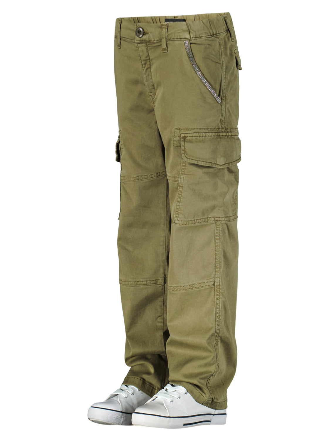 Replay & Sons Kids Cargo Trousers Olive Green in Olive Green 1698330339-6805792514-5.jpg | NICKIS.com