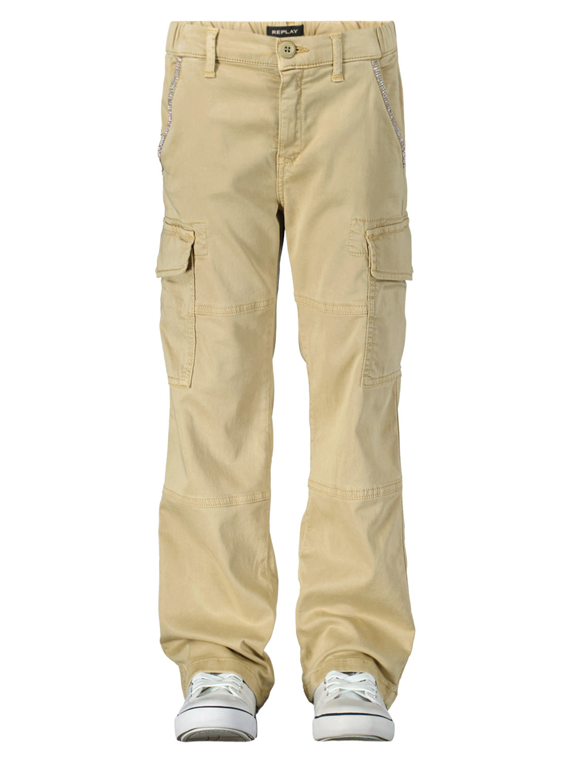 Replay & Sons Kids Cargo Trousers Beige in Beige 1698330346-6809496024-4.jpg | NICKIS.com