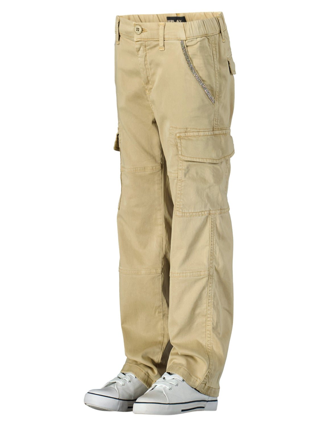 Replay & Sons Kids Cargo Trousers Beige in Beige 1698330347-6809496024-5.jpg | NICKIS.com