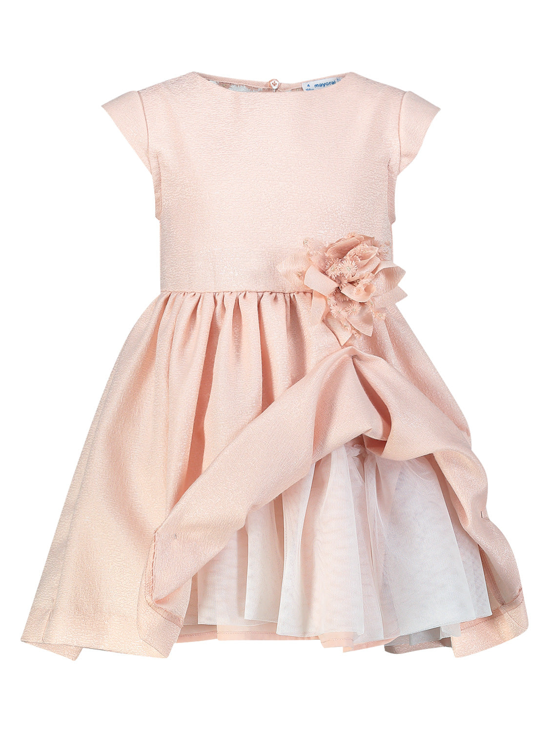 Mayoral Kids dress Apricot in Apricot 1698330430-6900050473-6.jpg | NICKIS.com