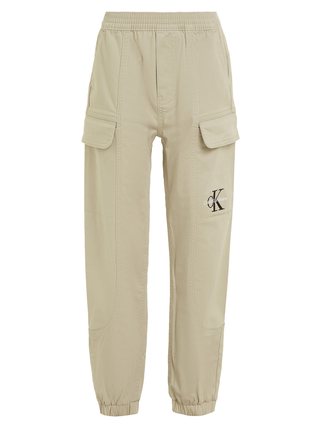 Calvin Klein Kids Cargo Trousers Sateen Cargo Beige in Beige 1699614110-6903906058-1.jpg | NICKIS.com