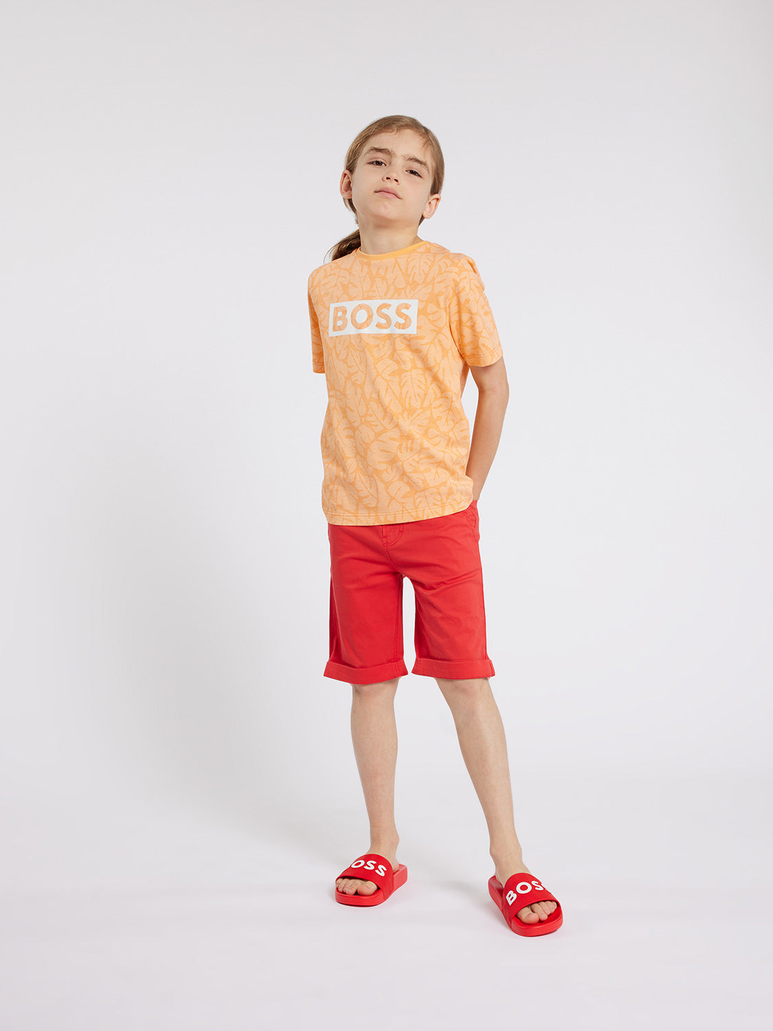 Boss Kids t-shirt Orange in Orange 1702649198-6903117279-2.jpg | NICKIS.com