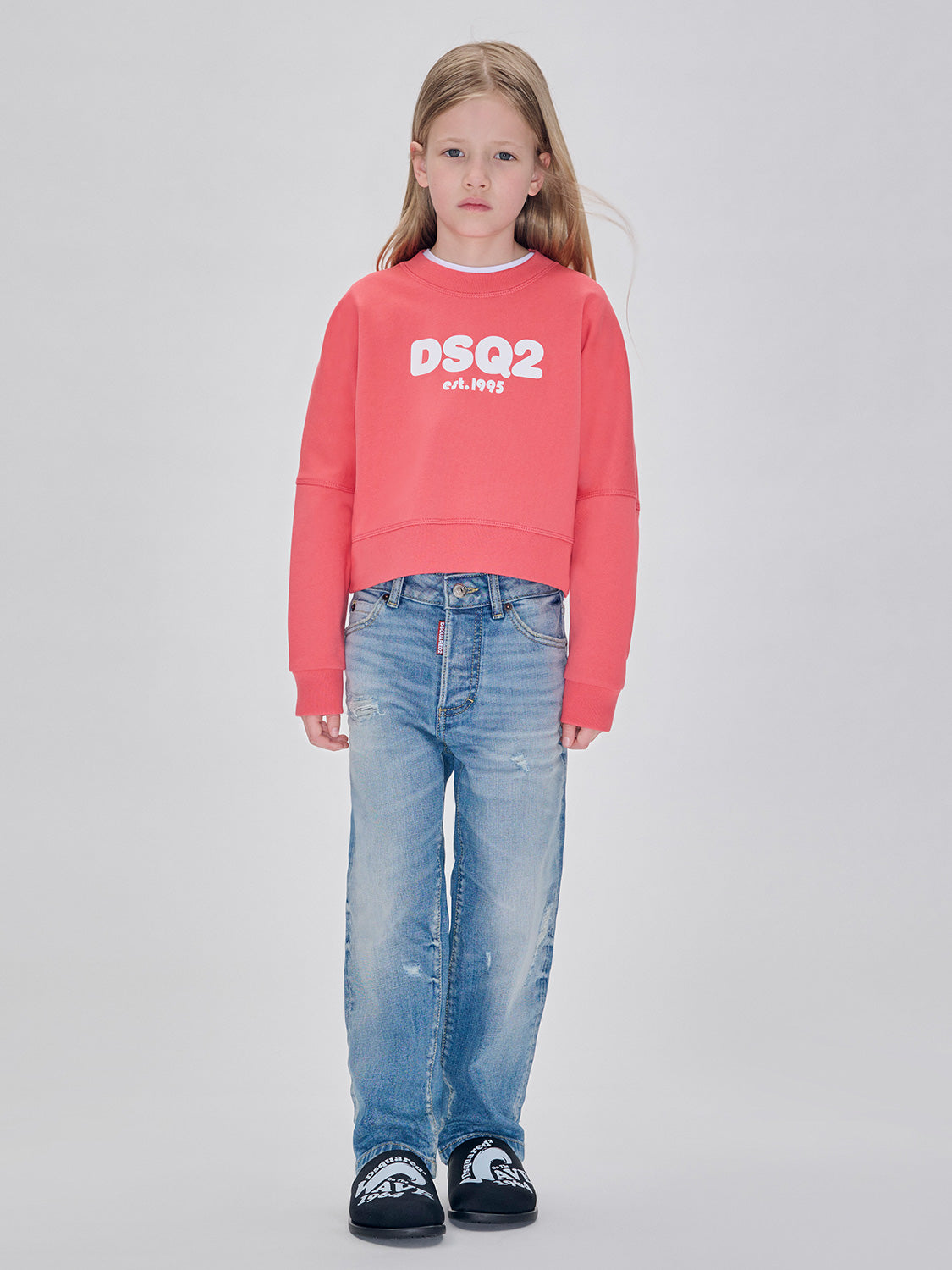 DSQUARED2 Kids Sweatshirt Coral in Coral 1702649207-6904034506-2.jpg | NICKIS.com