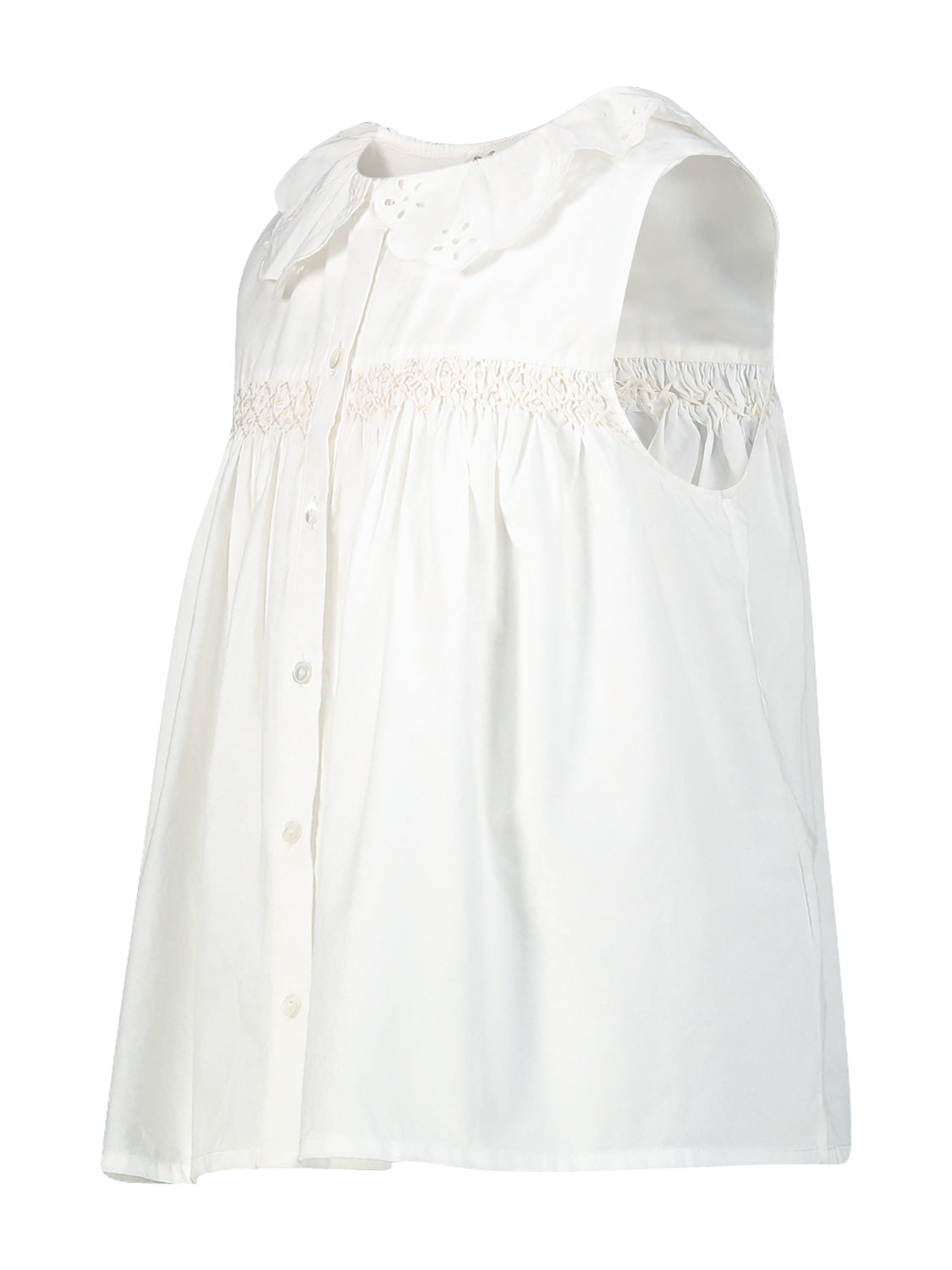 Bonpoint Kids blouse Faye White in White 1706561058-6904935552-4.jpg | NICKIS.com