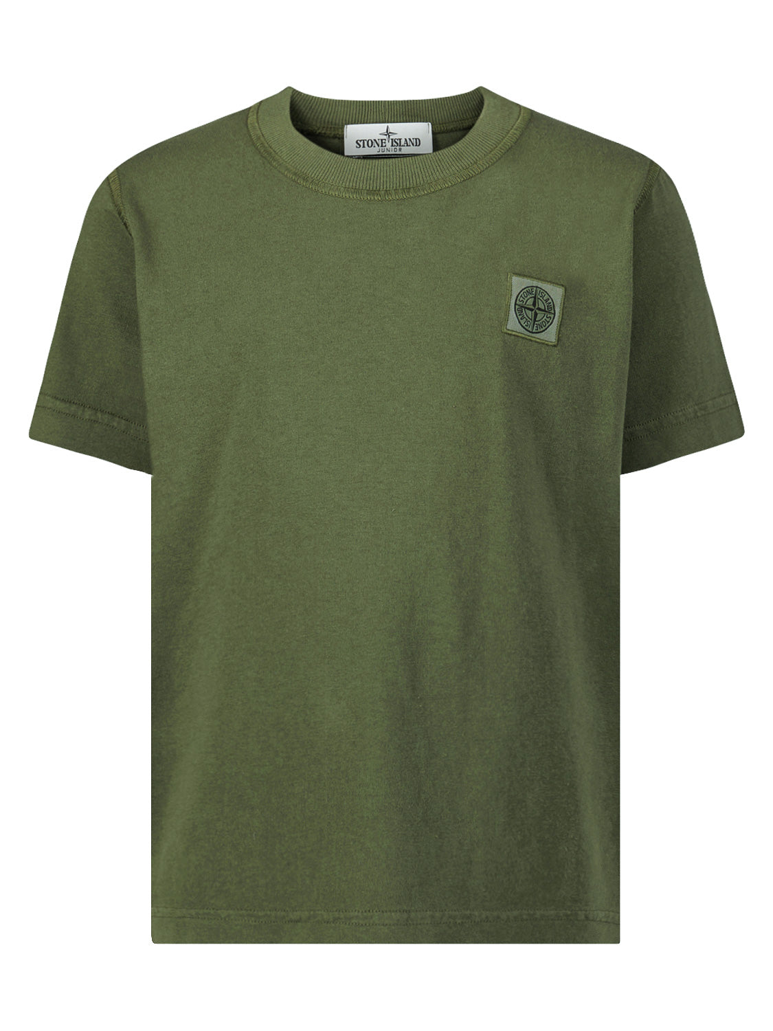 STONE ISLAND JUNIOR Kids t-shirt Olive Green in Olive Green 1707210665-6902151974-1.jpg | NICKIS.com