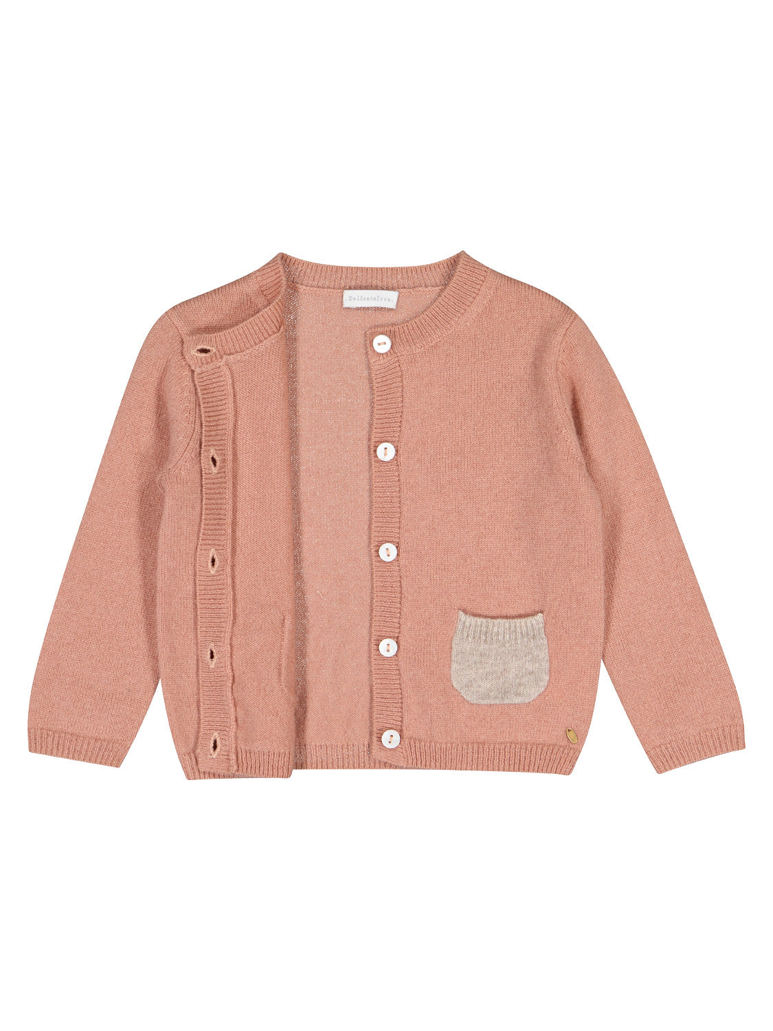 Delicate Love Kids Cashmere cardigan Pauli Brown in Brown 1708089511-3308210474-4.jpg | NICKIS.com