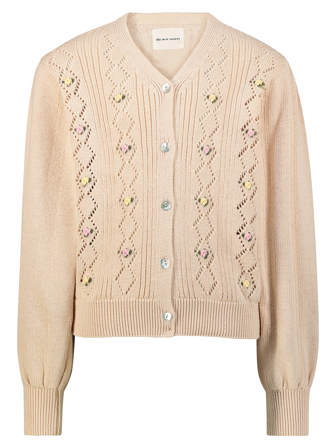 The New Society Kids cardigan Ambrose Beige in Beige 1709309800-6900370527-1.jpg | NICKIS.com