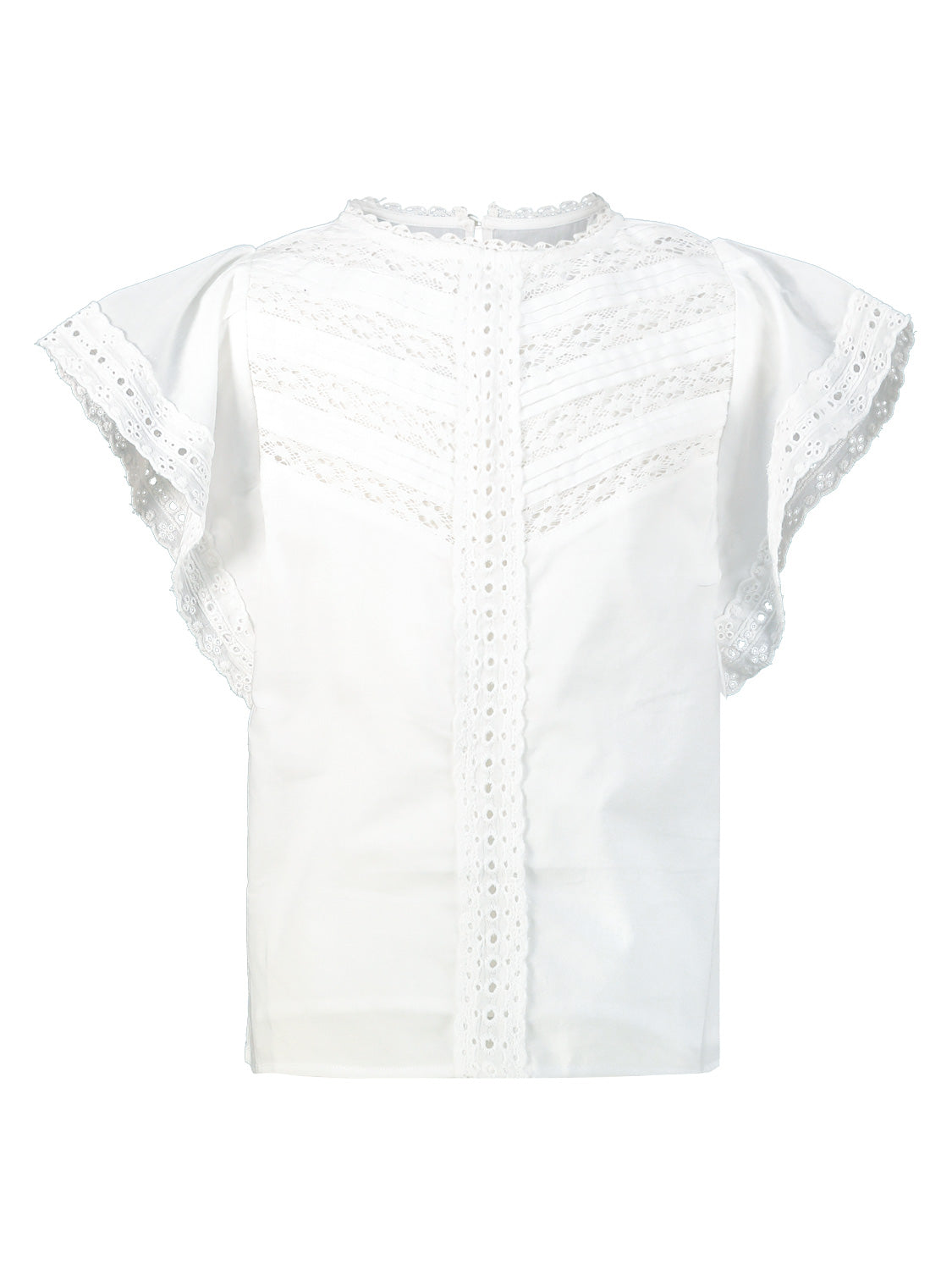 The New Society Kids blouse Downey White in White 1709541125-6908978664-1.jpg | NICKIS.com