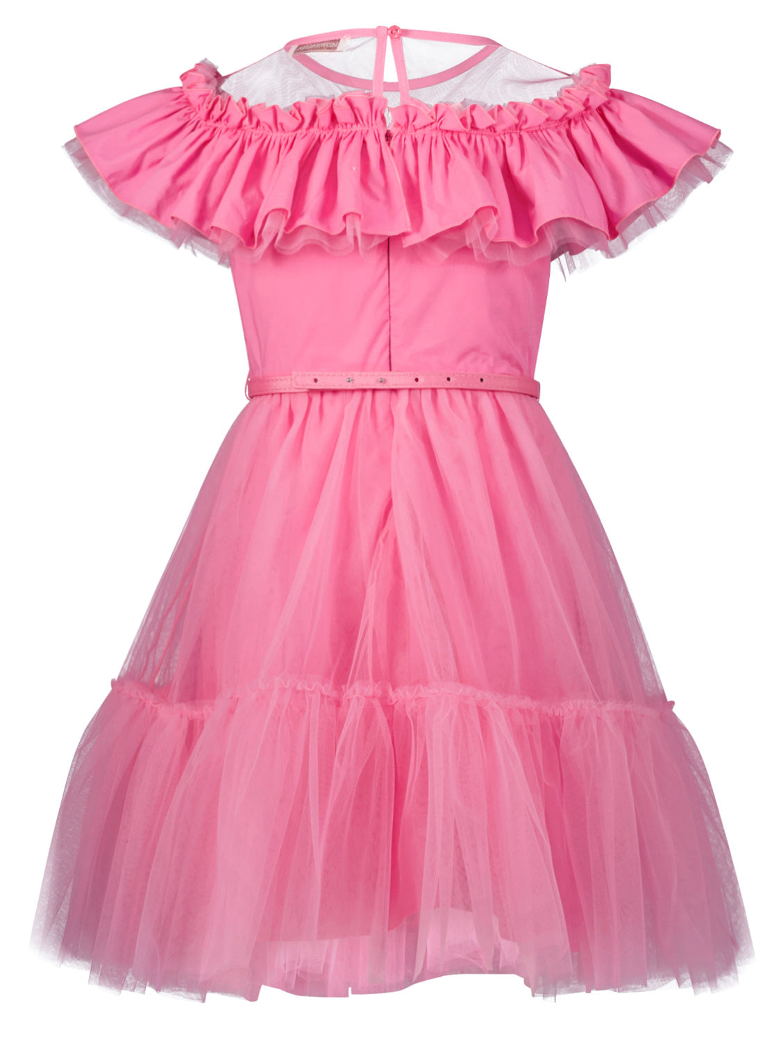 Monnalisa Kids dress Fuchsia in Fuchsia 1711018126-6903506976-6.jpg | NICKIS.com