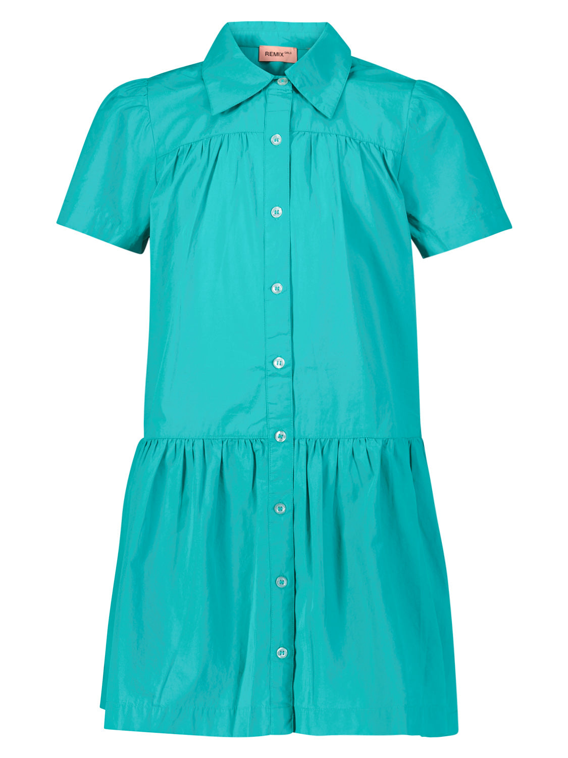 DESIGNERS, REMIX GIRLS Kids dress Serena Turquoise in Turquoise 1712928732-6904201717-1.jpg | NICKIS.com