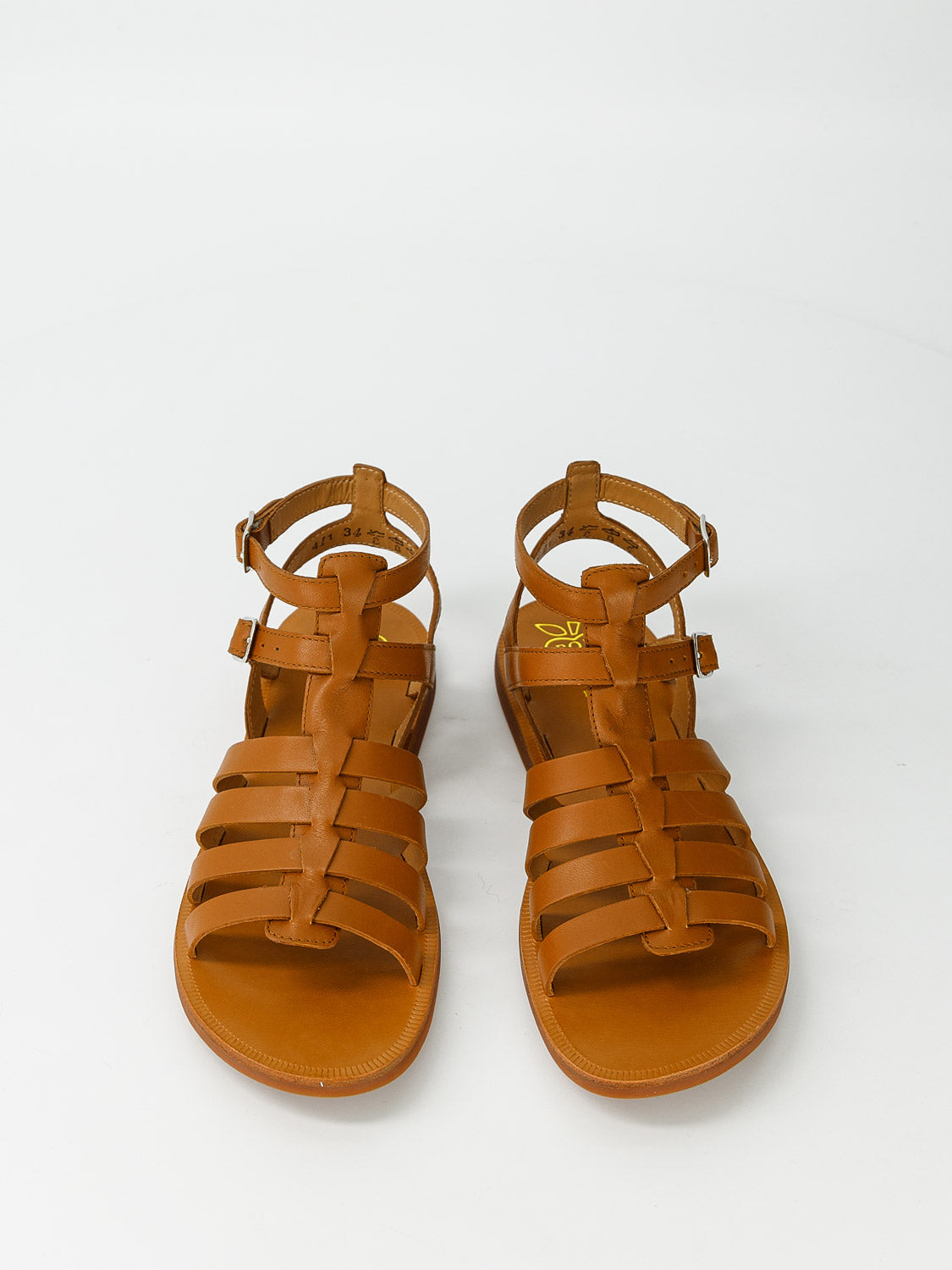 POM D'API Kids sandals Plagette Gladiator Brown in Brown 1713444532-6900000288-4.jpg | NICKIS.com