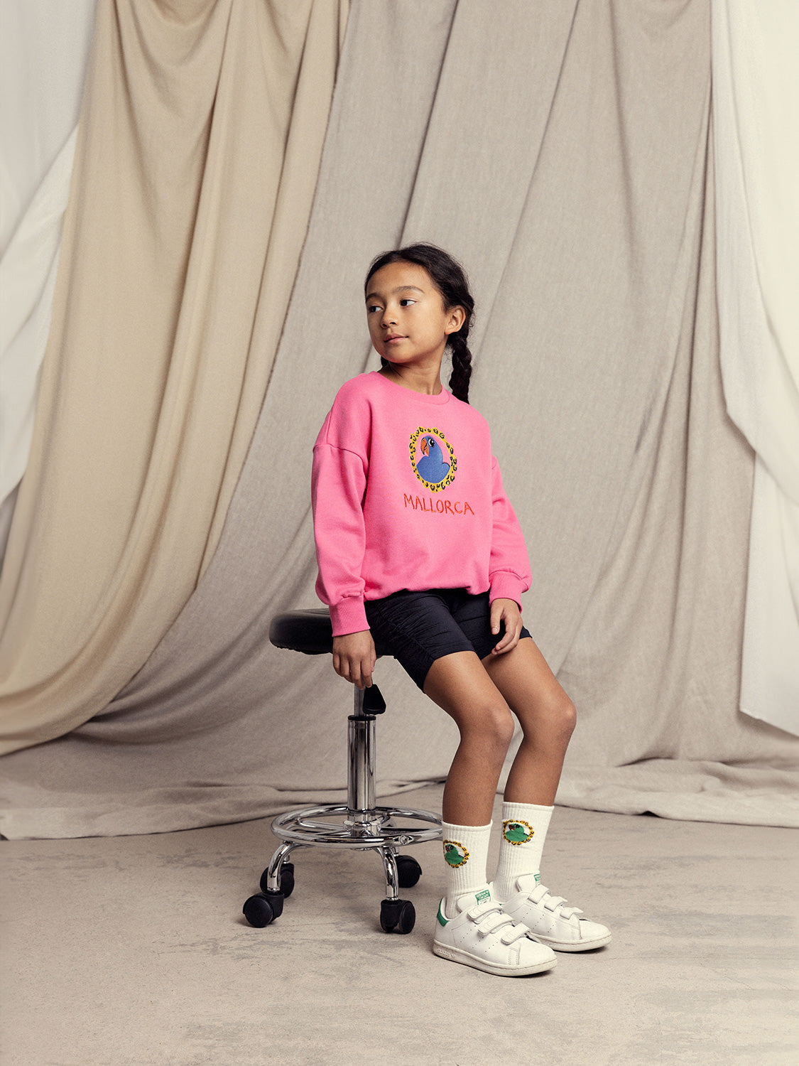 Mini Rodini Kids Sweatshirt Parrot Fuchsia in Fuchsia 1714055521-7002959724-2.jpg | NICKIS.com