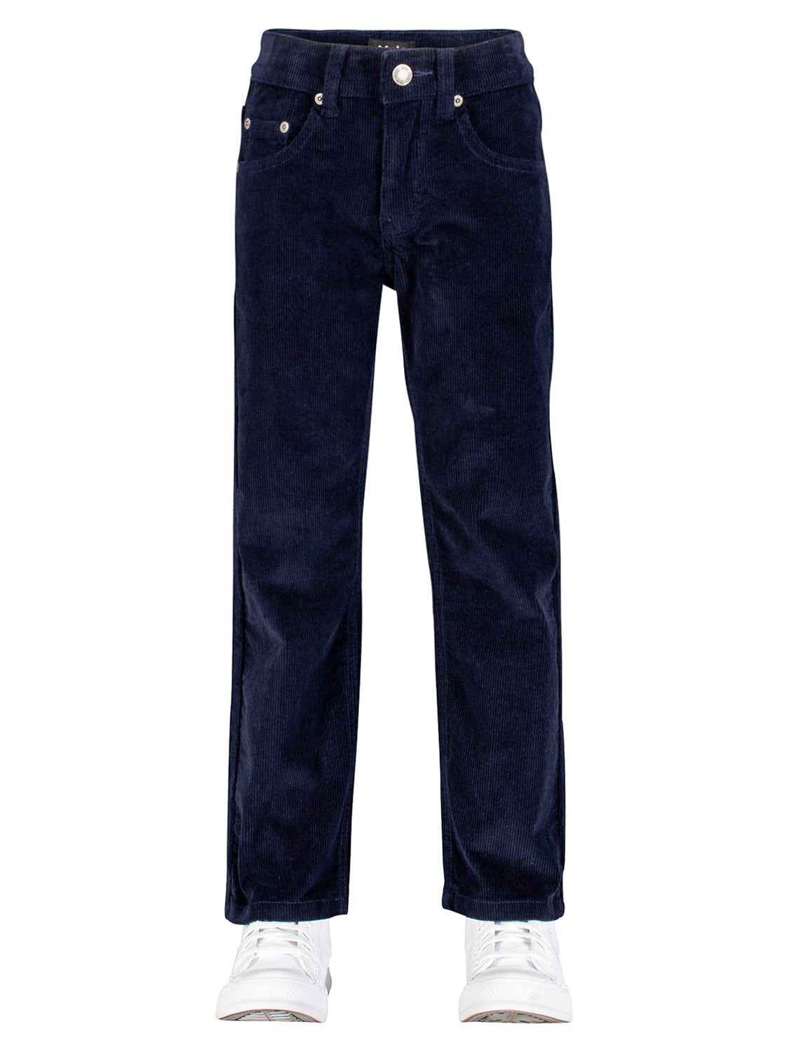 Molo Kids Corduroy Trousers Andy Navy in Navy 1725359407-7009515411-4.jpg | NICKIS.com