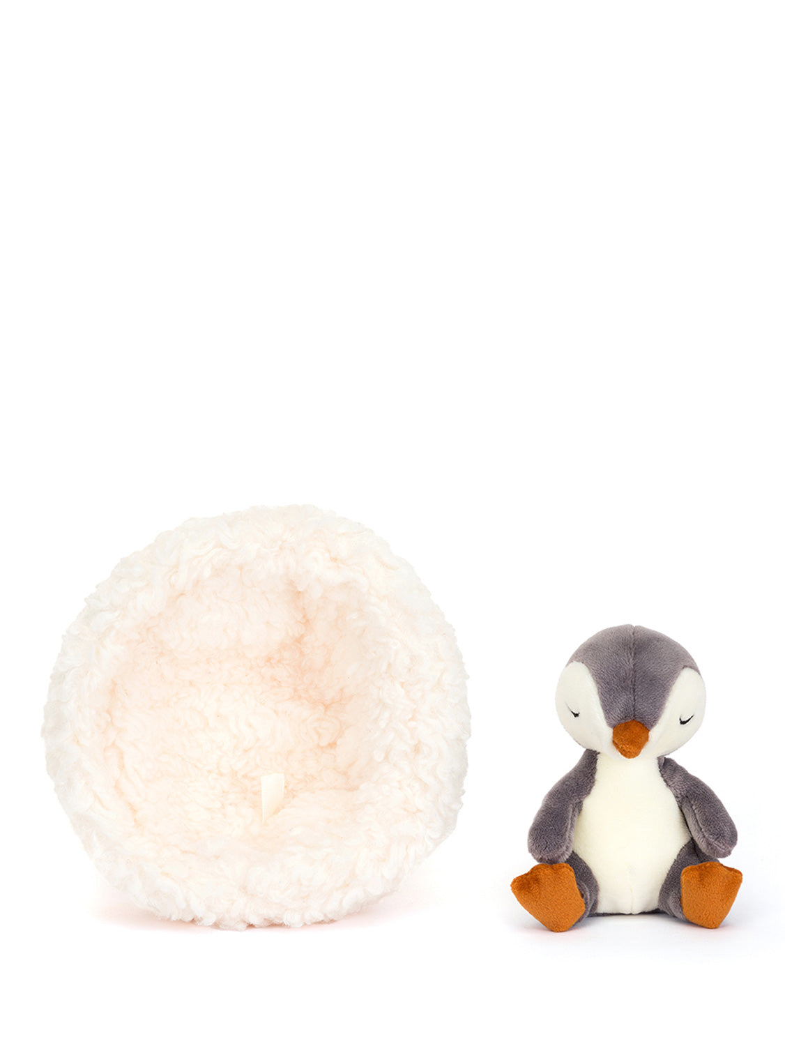 Jellycat Kids stuffed animal Hibernating Penguin White in White 3300008782-4.jpg | NICKIS.com