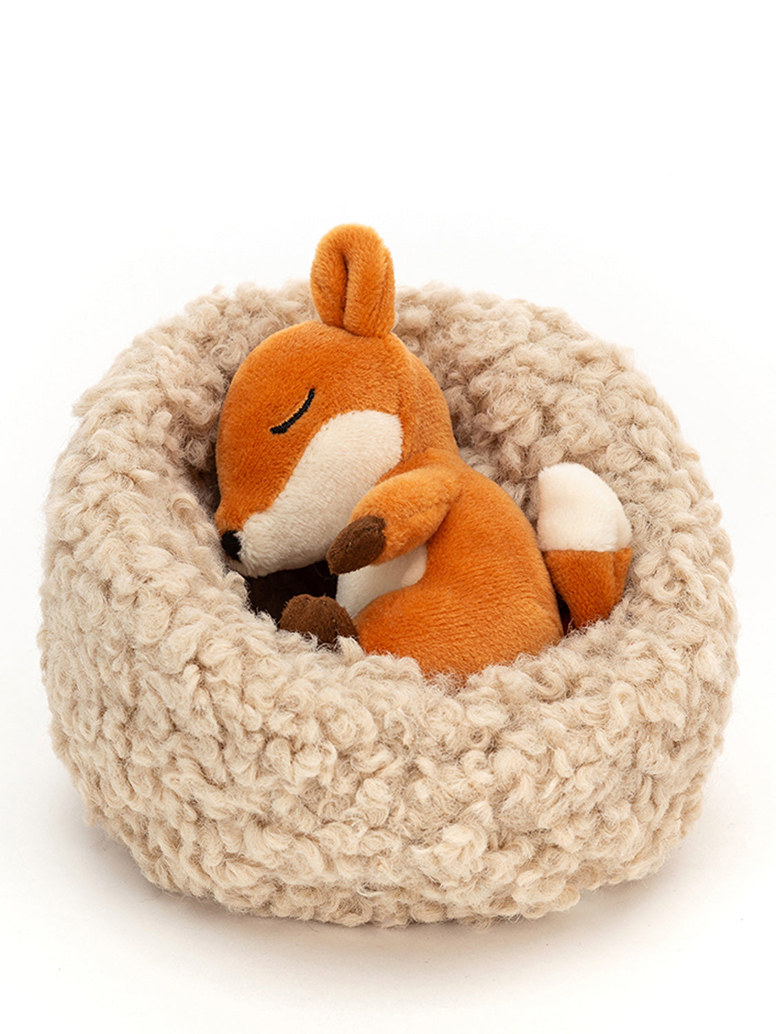 Jellycat Kids stuffed animal Hibernating Fox Beige in Beige 3300891737-2.jpg | NICKIS.com