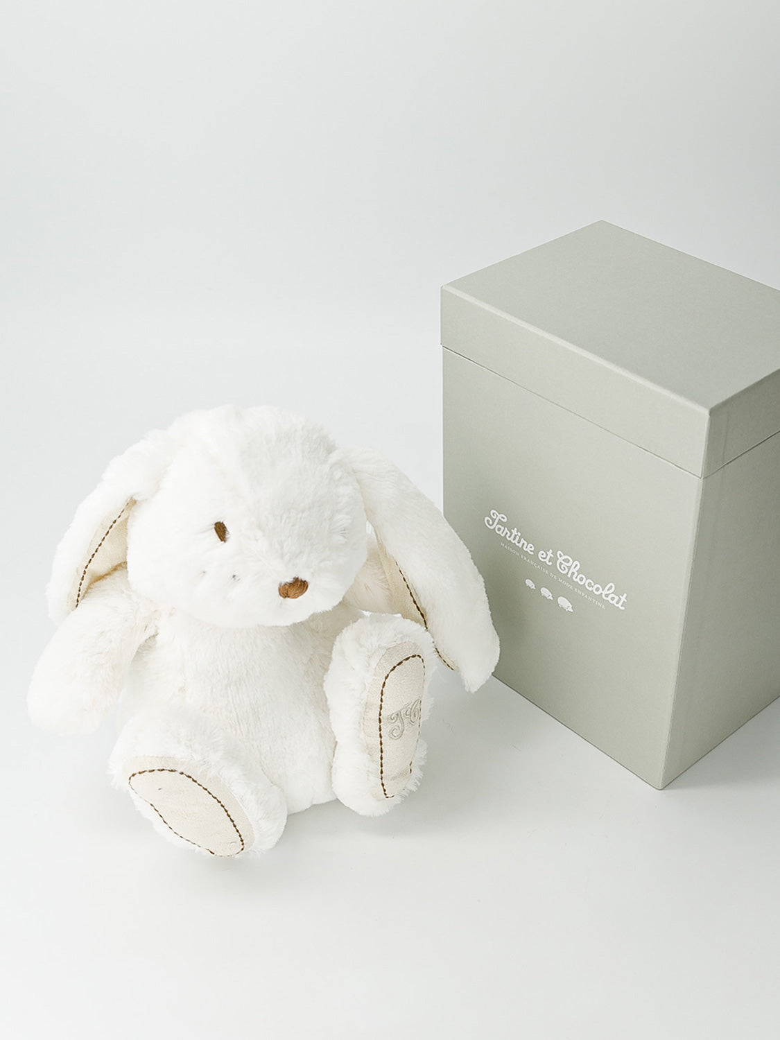 Tartine et Chocolat Kids stuffed animal Augustin, Le Lapin White in White 3302673858-9.jpg | NICKIS.com